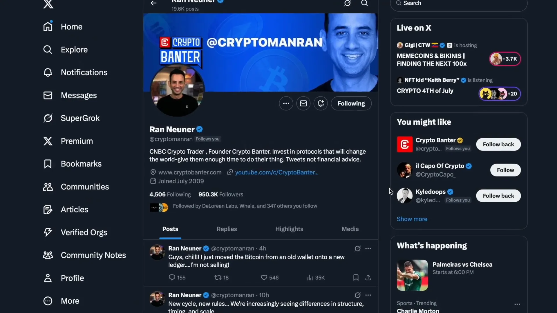 Ran Neuner sharing his crypto investing advice