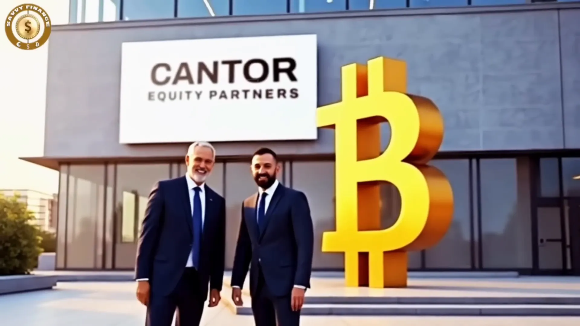 Concept of a Bitcoin bank built by operating companies