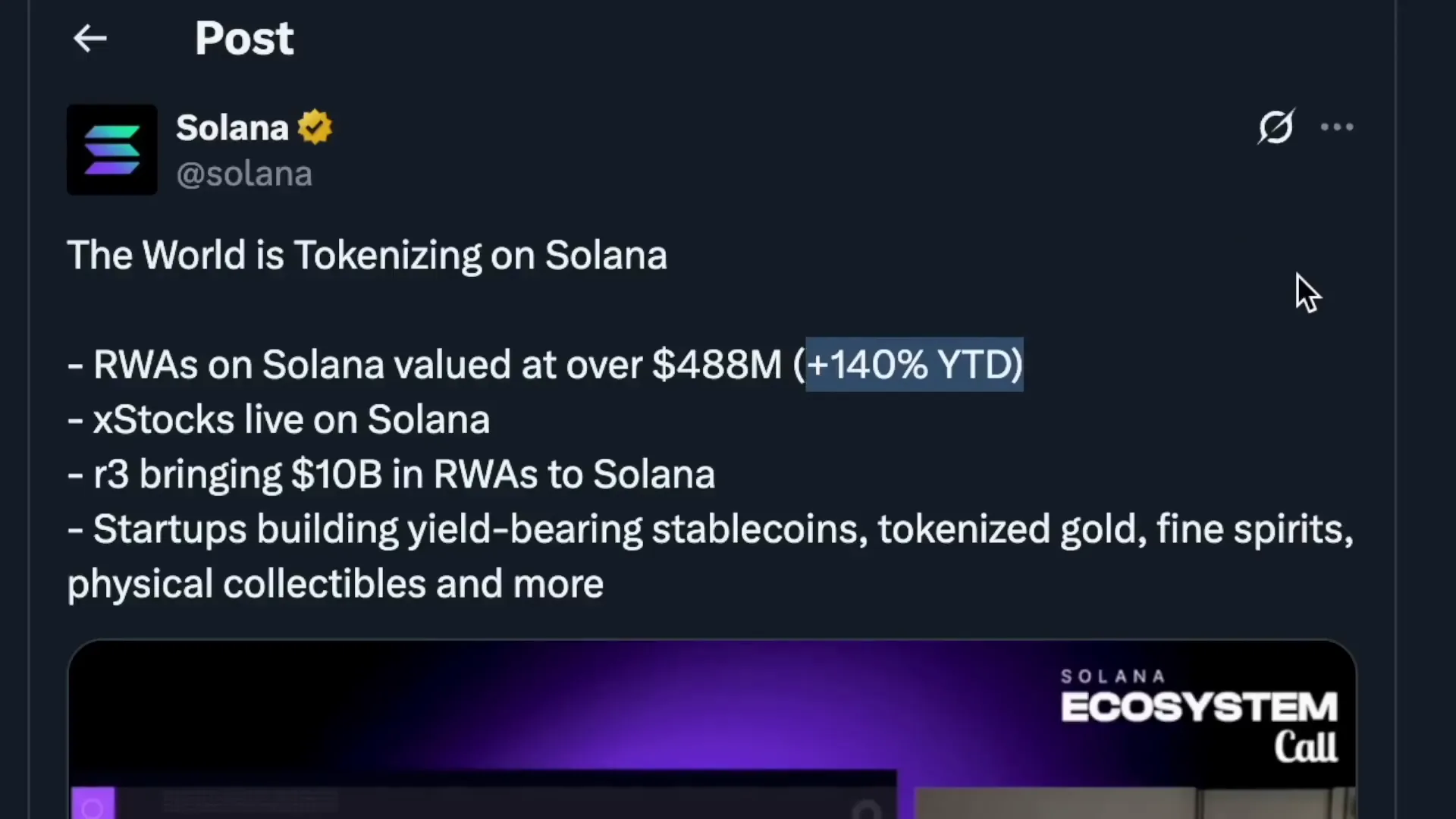 Solana tokenization and growth of real-world assets (RWAs)