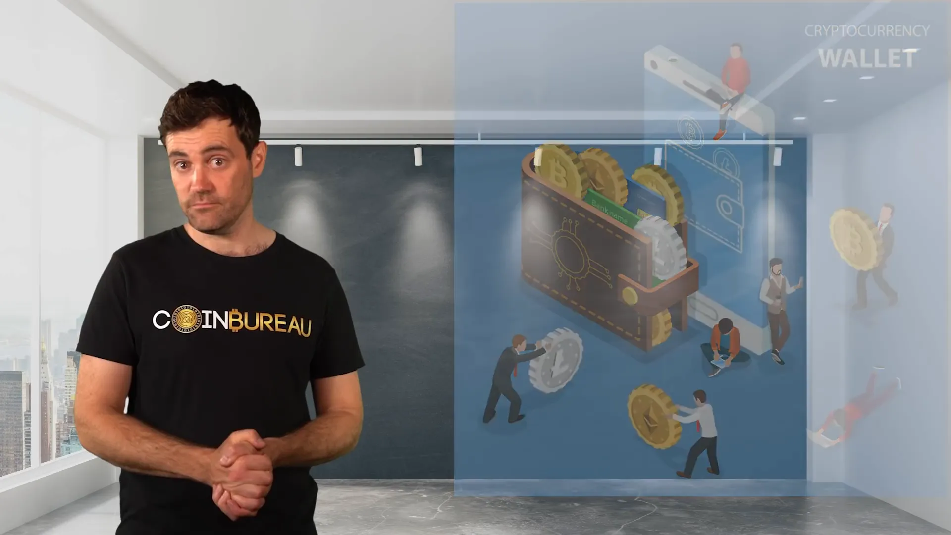 Illustration of cryptocurrency wallet control vs bank control