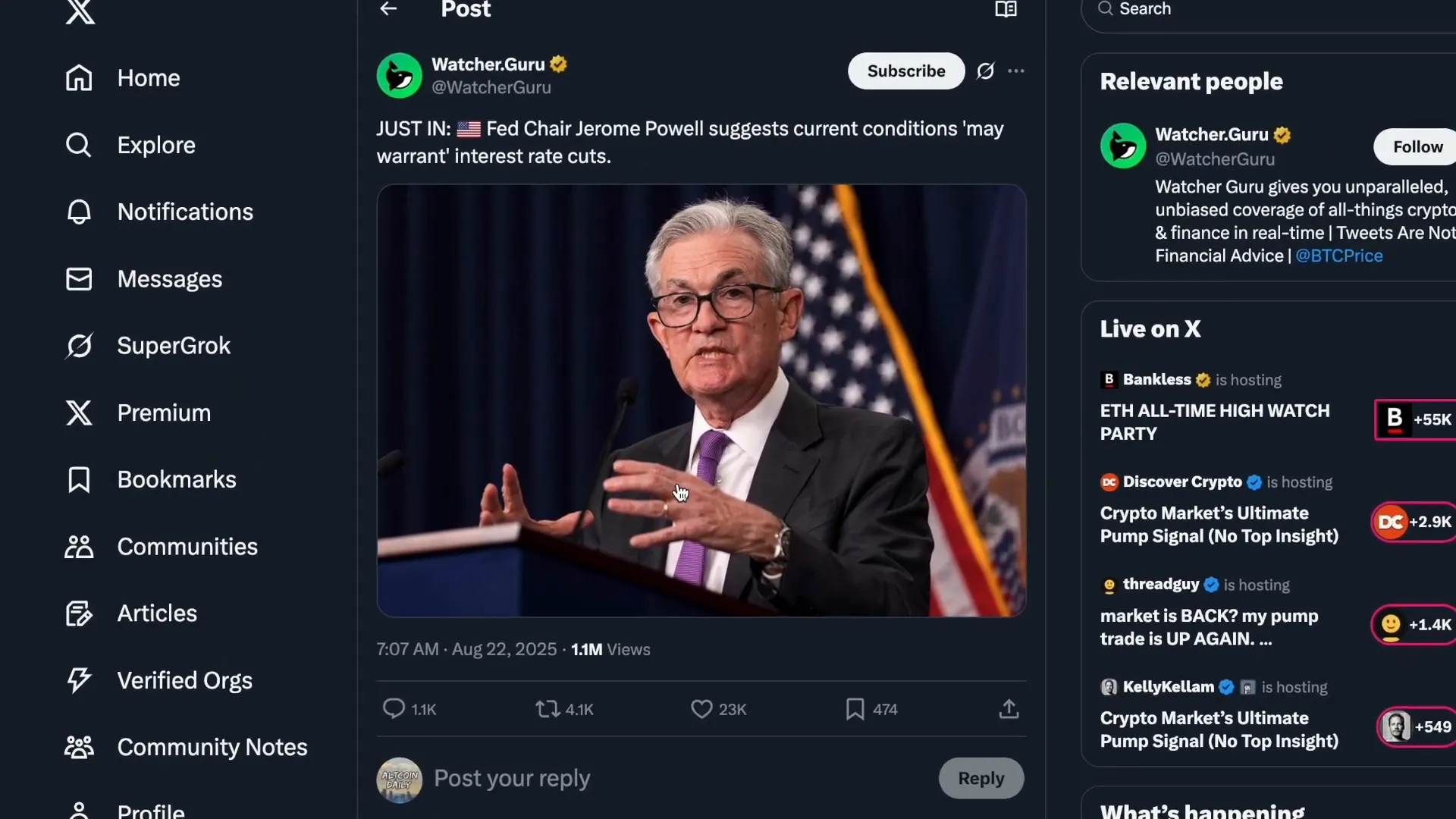 Jerome Powell speech excerpt on monetary policy stance