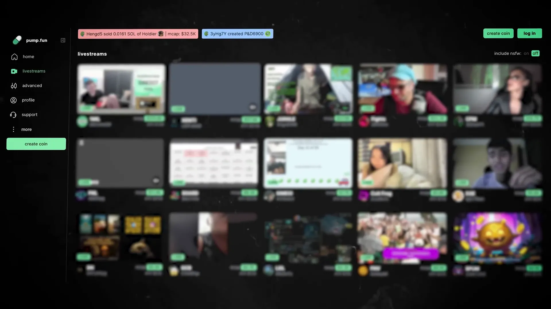 Pump.Fun social features including live chat and coin-specific discussion threads