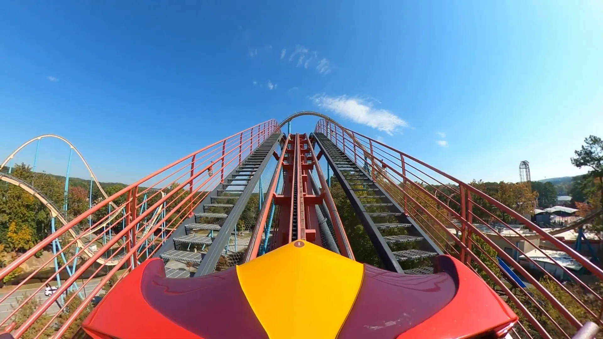 Georgia Scorcher stand-up coaster in action