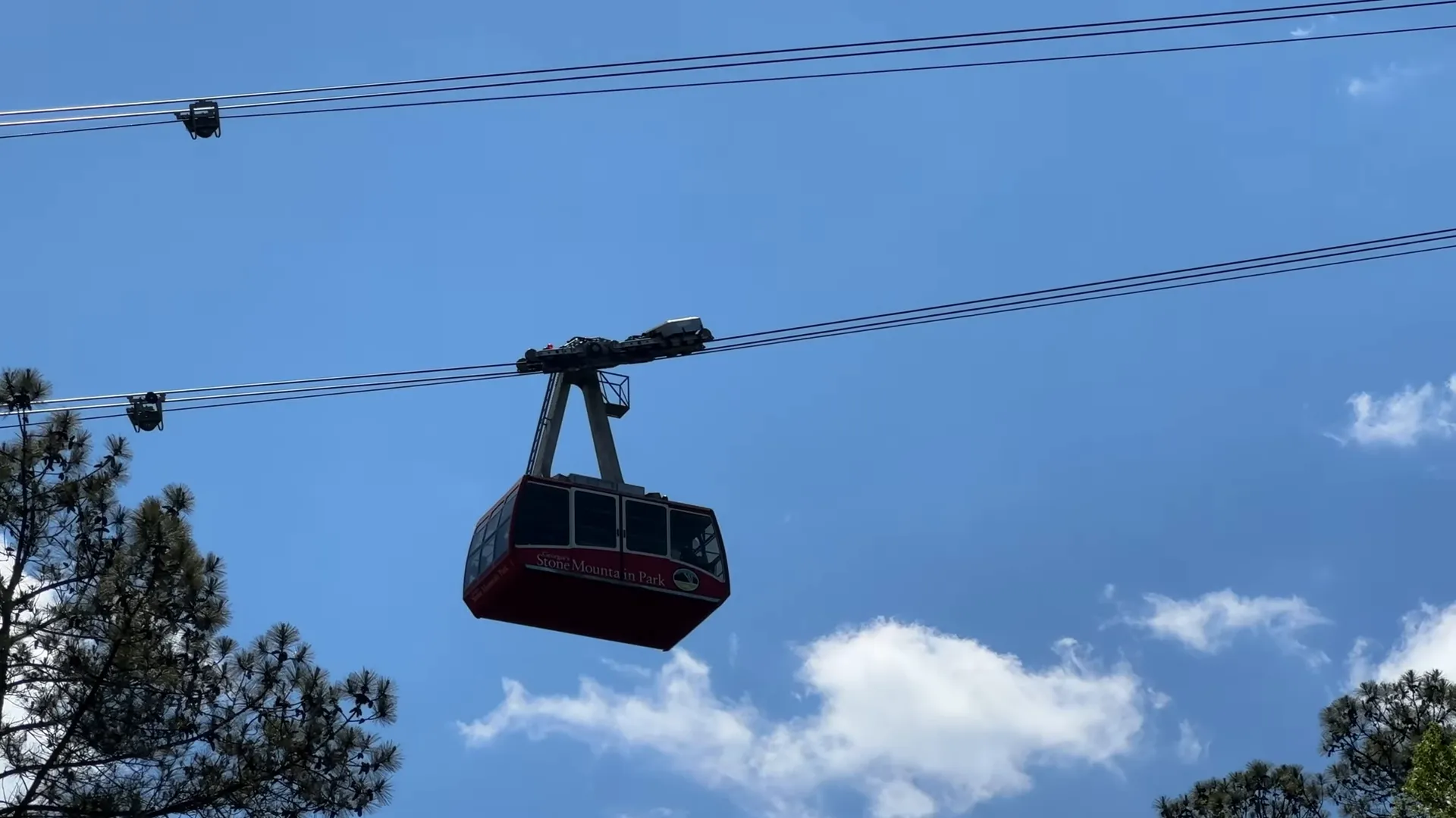 Summit SkyRide view from the top of Stone Mountain