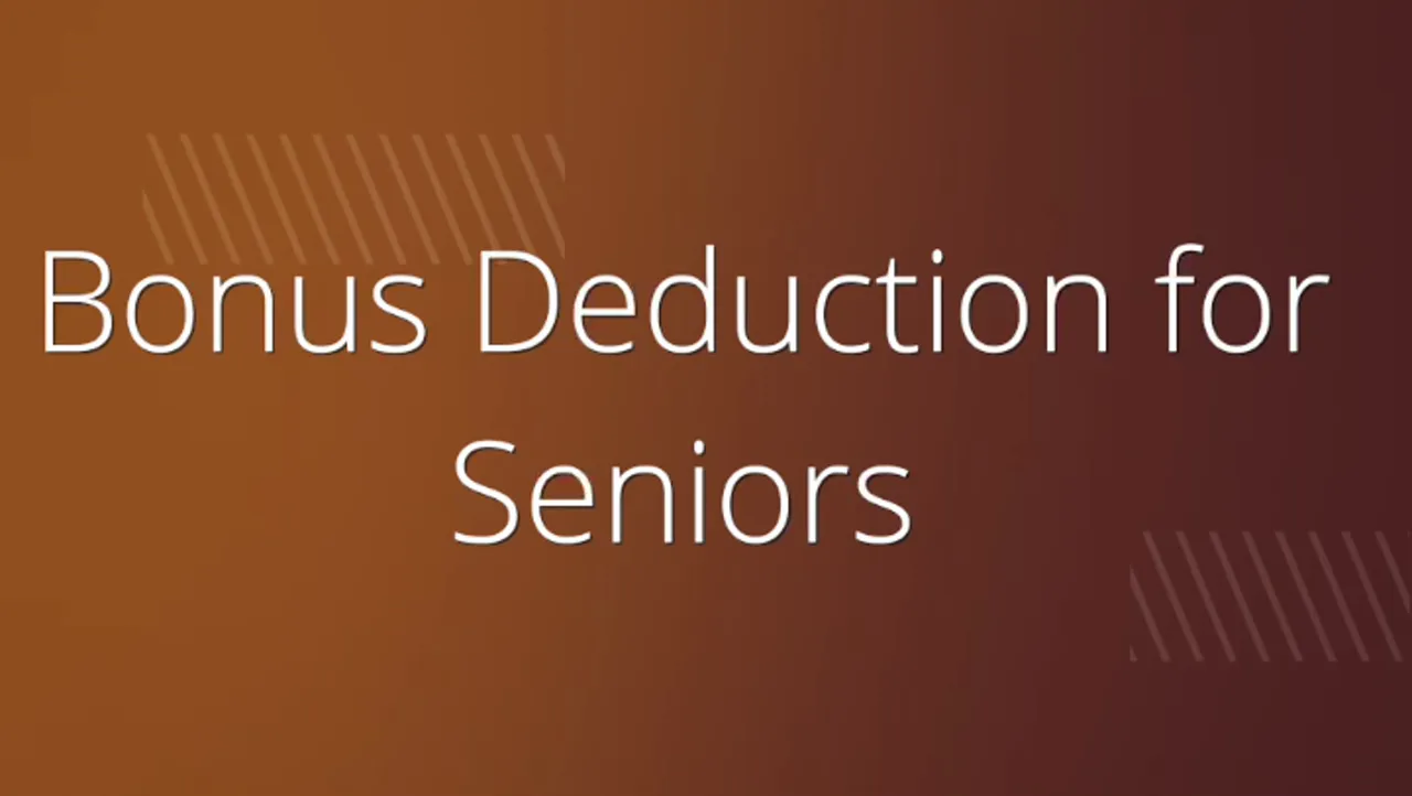 Discussion of increased standard deduction for seniors