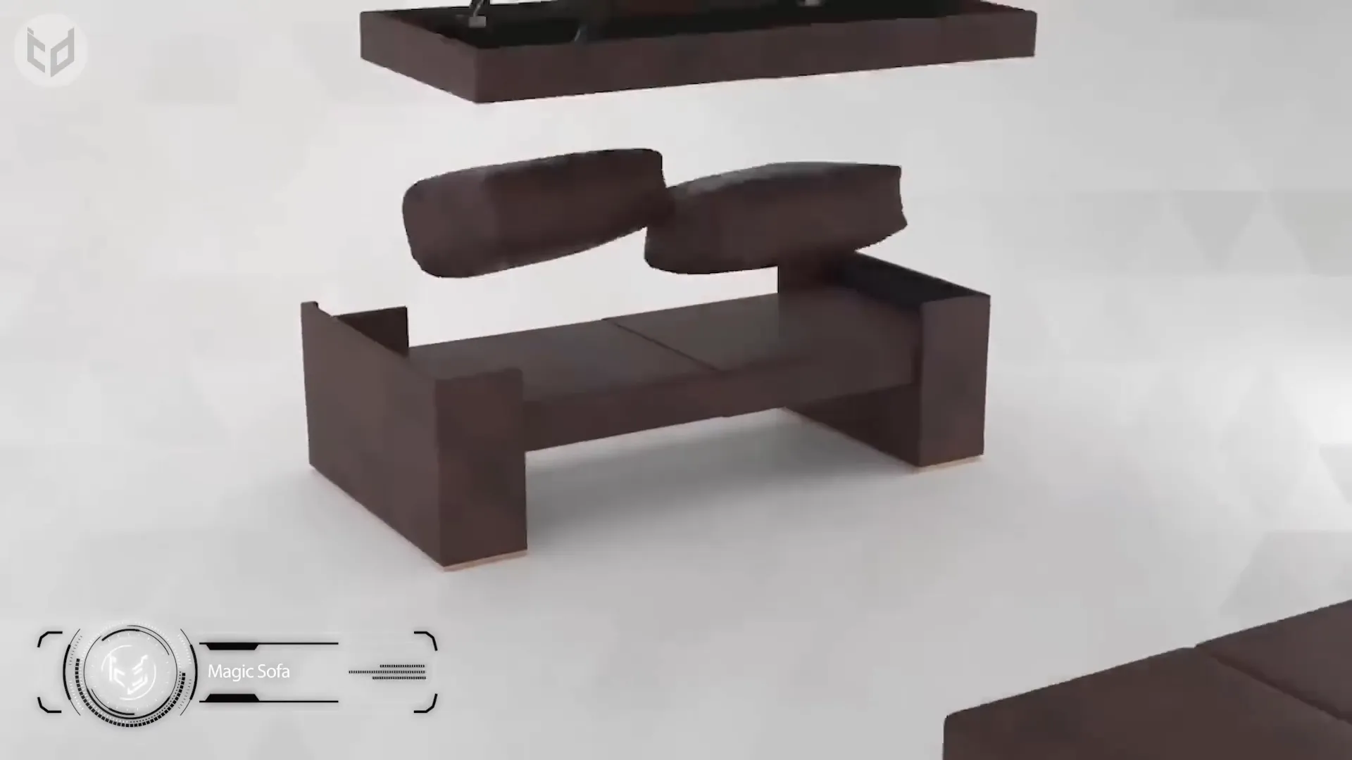 Magic sofa with multiple functionalities