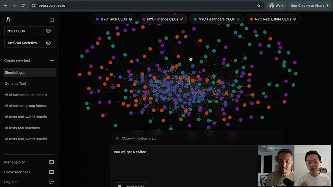 Simulating a LinkedIn DM outreach and observing persona replies