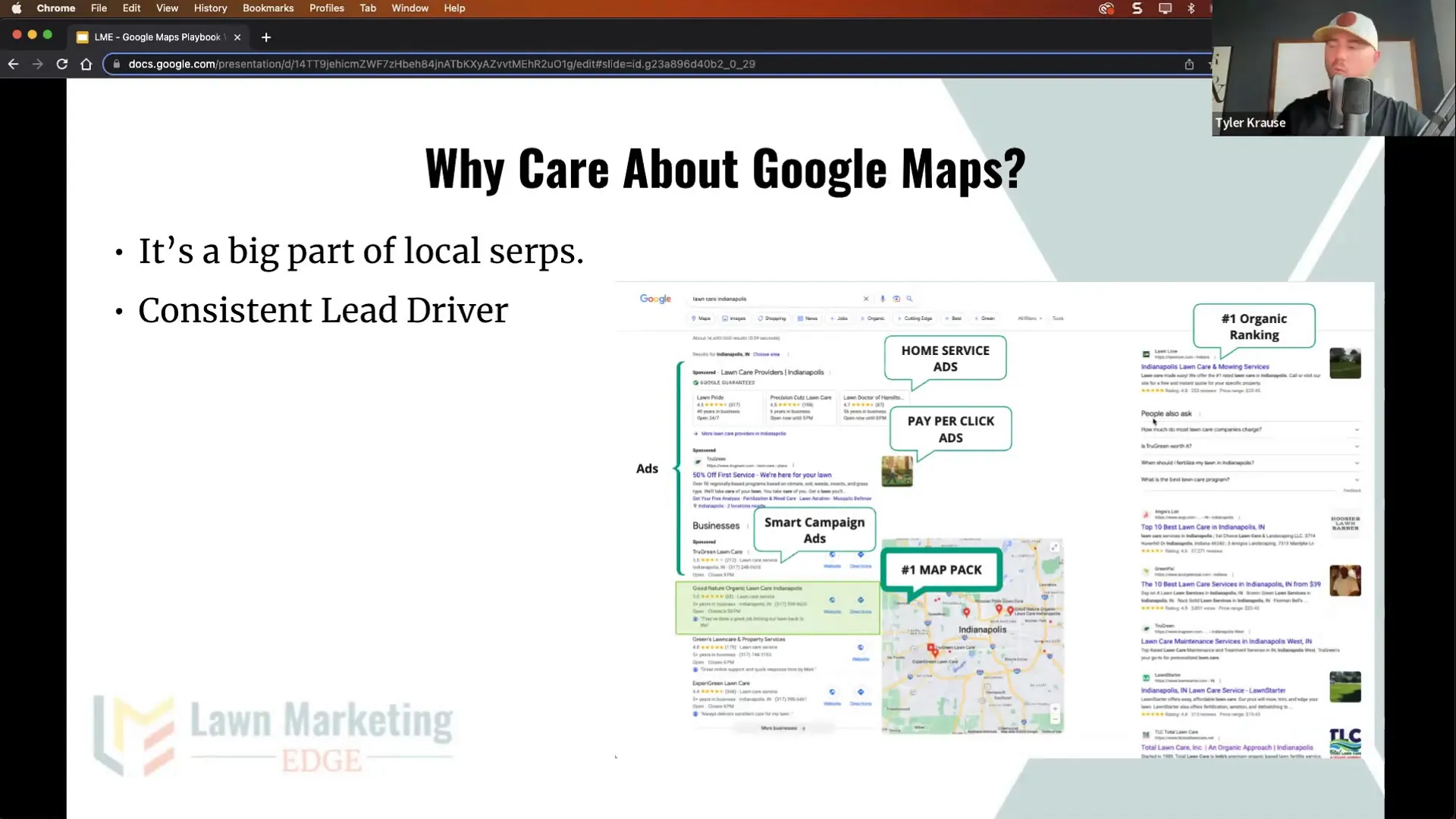 Google Maps map pack and ads on search engine results page