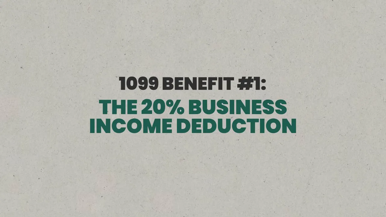 Graphic showing 1099 Benefit: The 20% Business Income Deduction