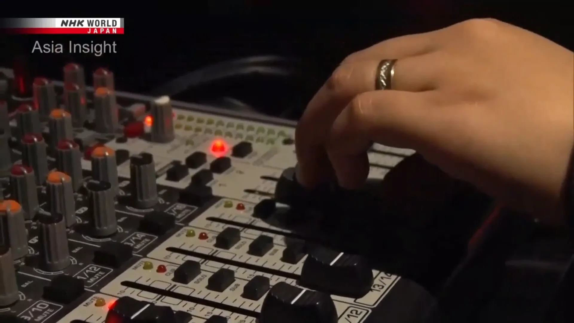 JJ working in the studio