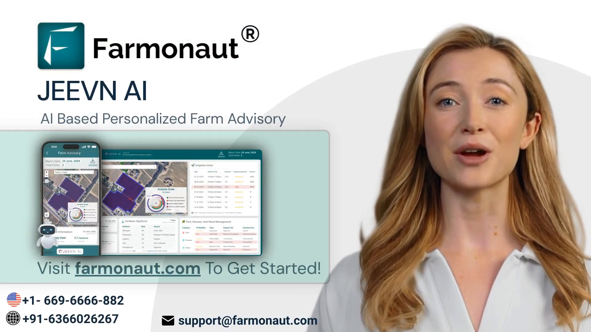 California walnut farmer reviewing JEEVN AI data on tablet