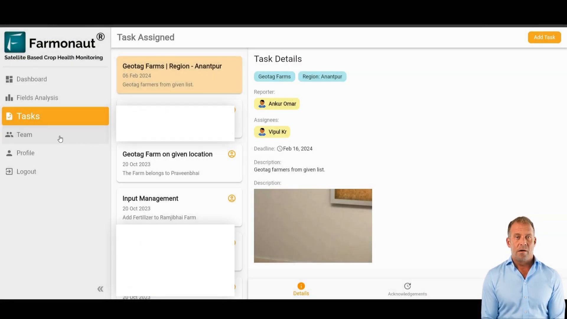 NDVI & NDWI: Transforming Global Farm Management Fast 6 Team management page showing user list and details