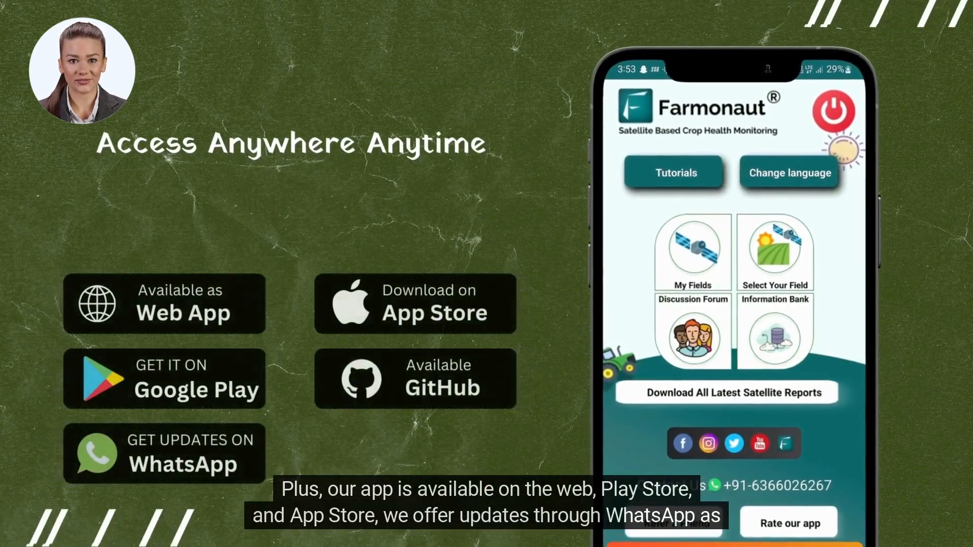 Farmonaut app interface on multiple devices