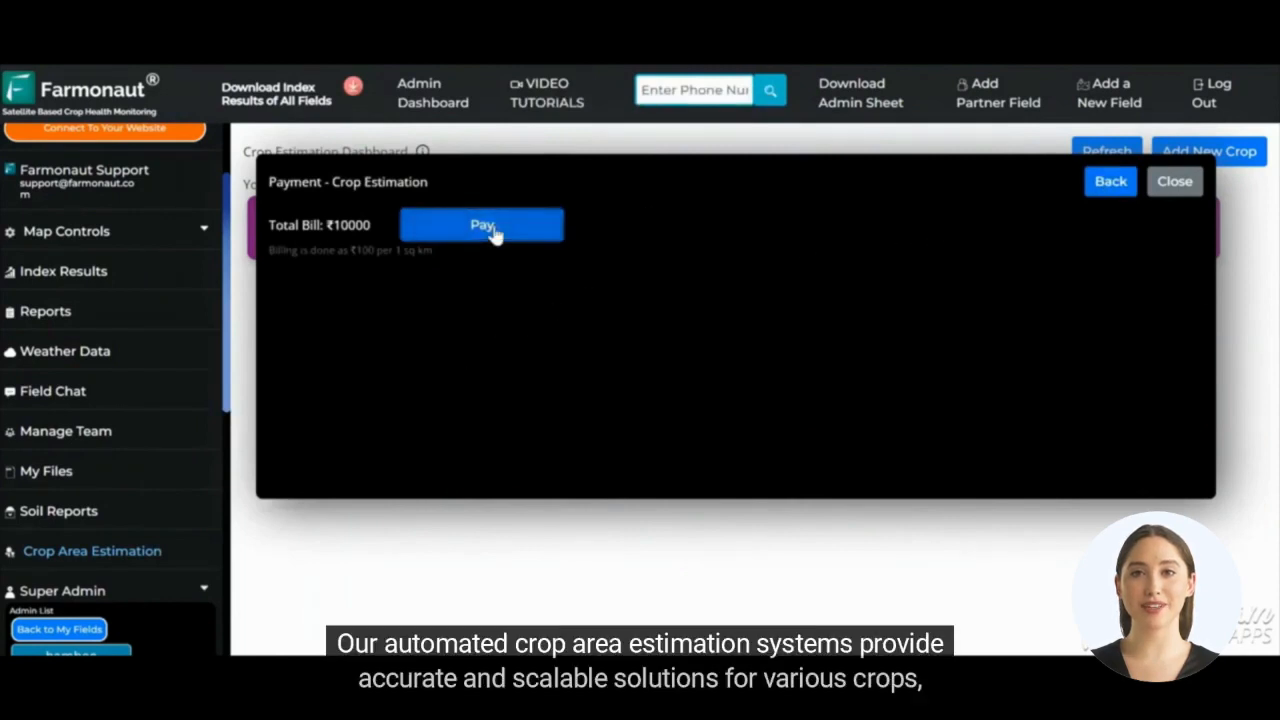 Step-by-step guide for using Farmonaut's platform