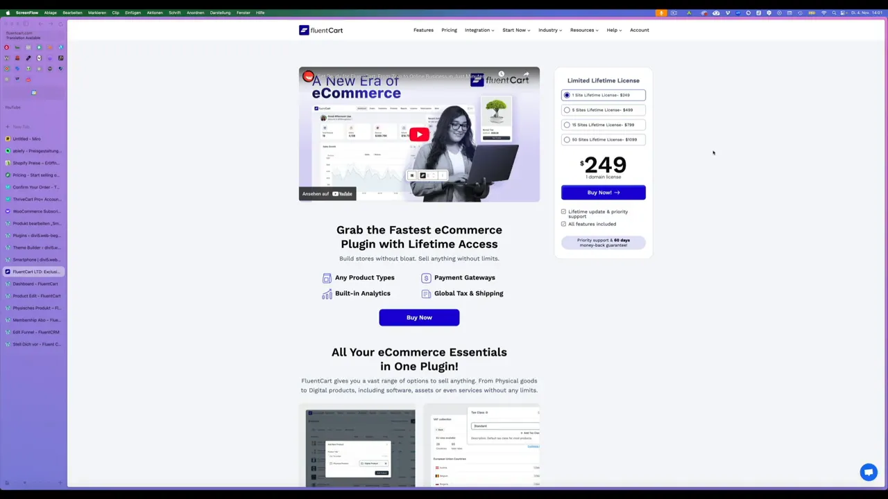featured-image-Fluent Cart E-Commerce Plugin Übersicht