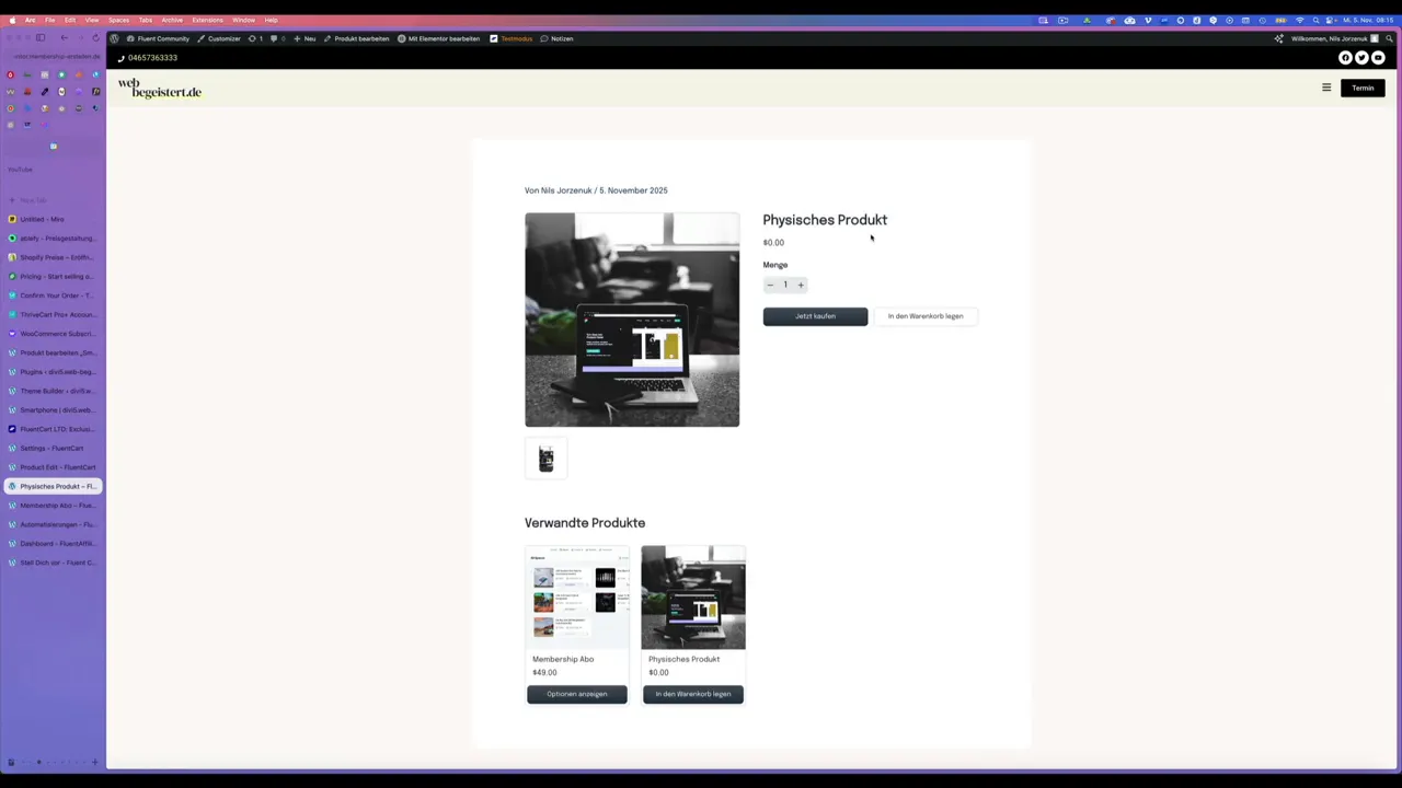 Fluent Cart E-Commerce Plugin Produktübersicht Vergleich mit WooCommerce