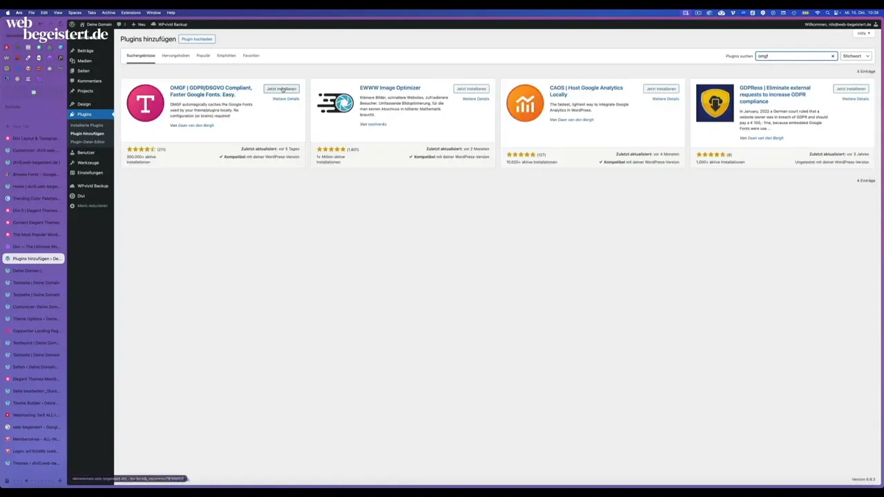 Divi Schriften DSGVO konform installieren 