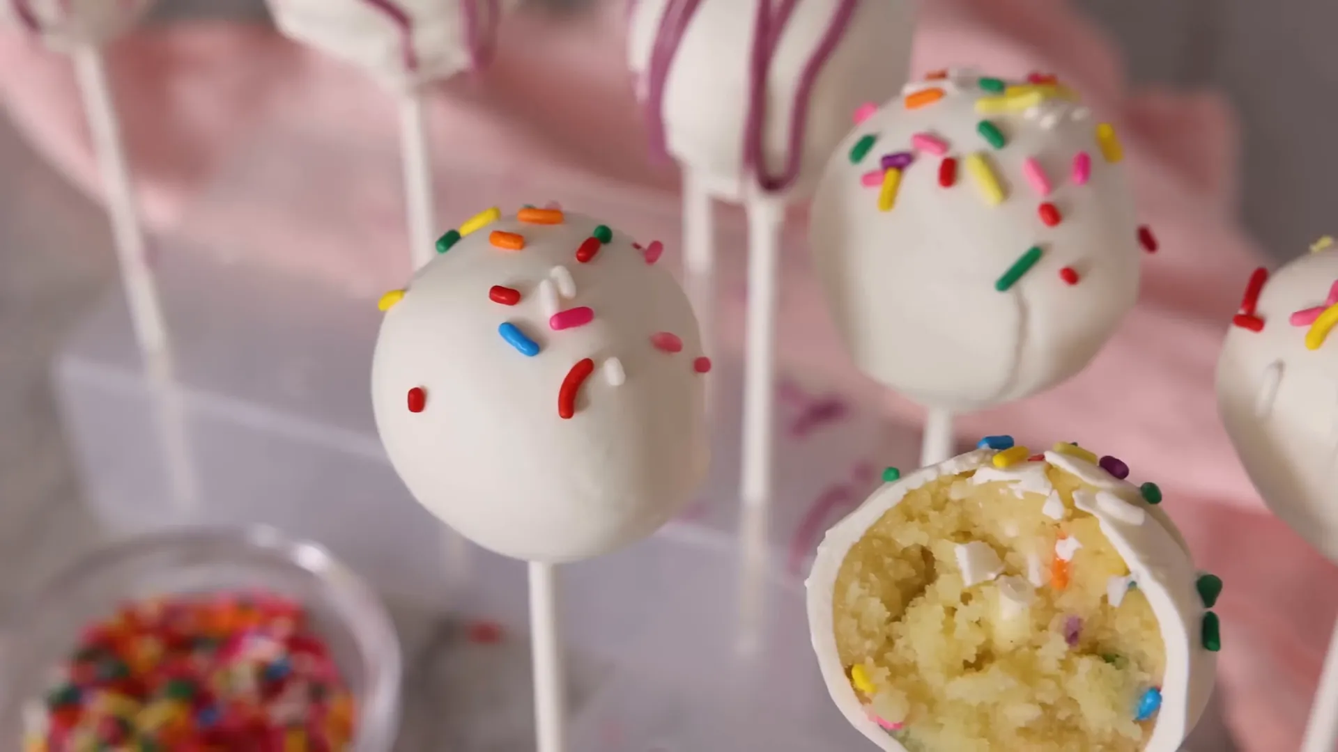 Decorating the cake pops