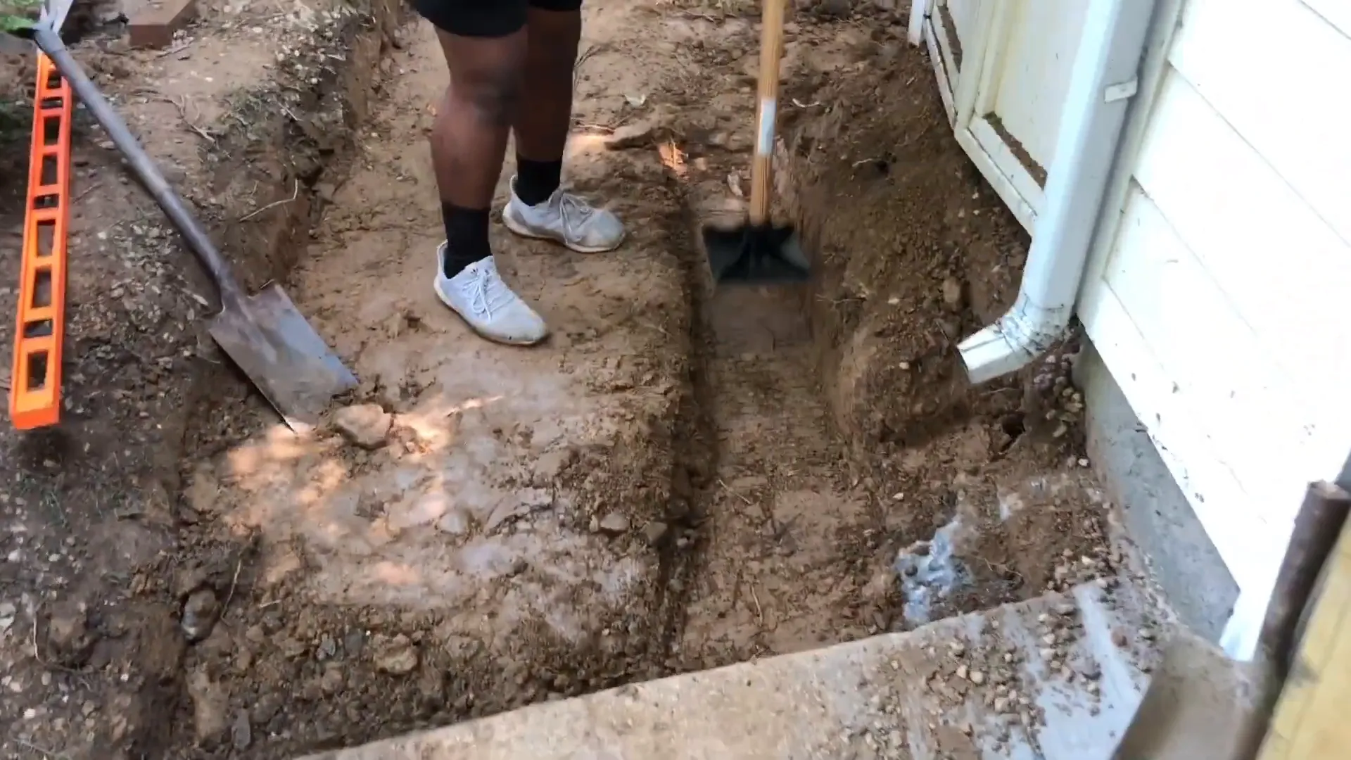 Digging the foundation