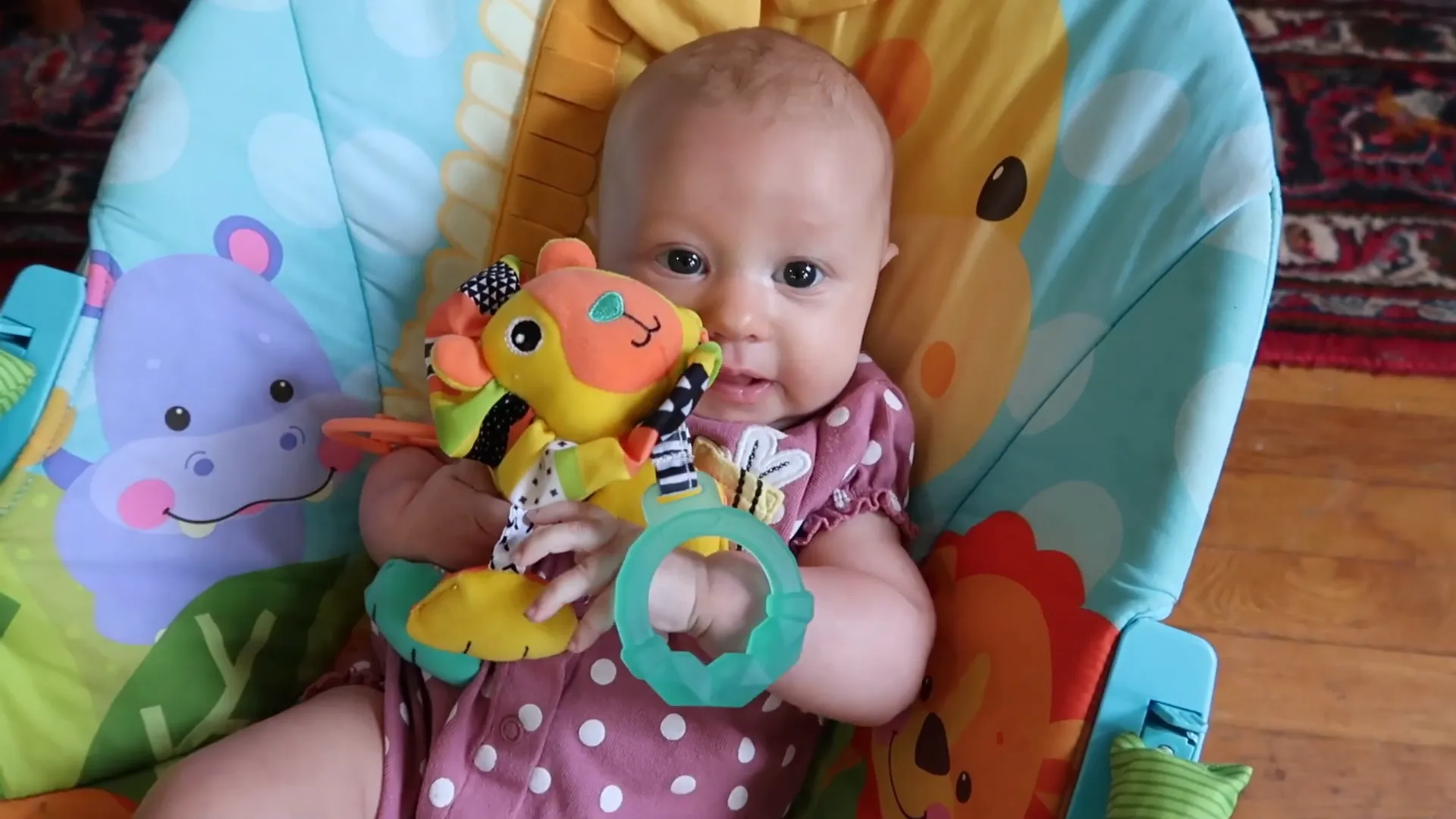 Singing and playing music for a newborn