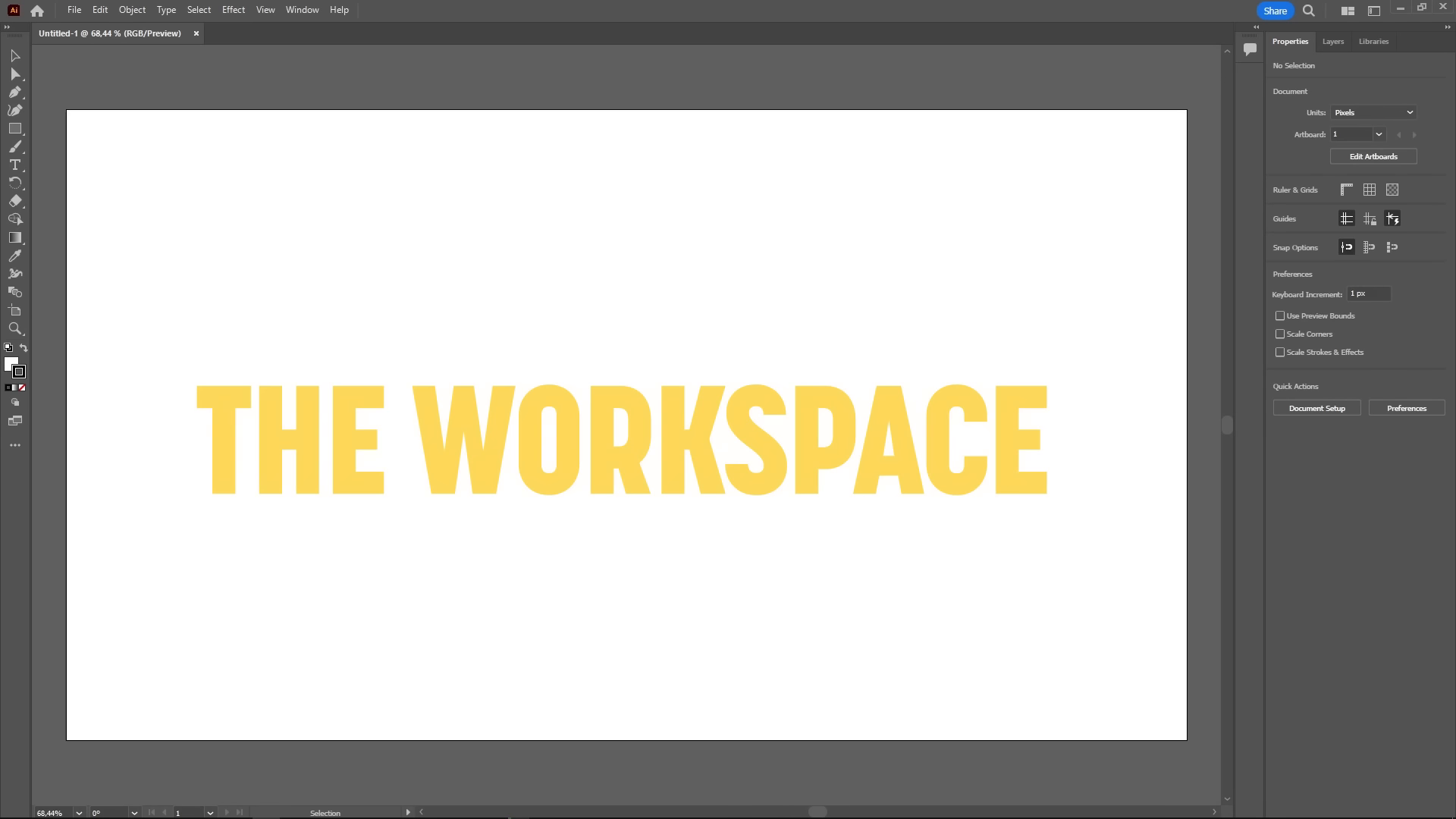 Navigating the Workspace