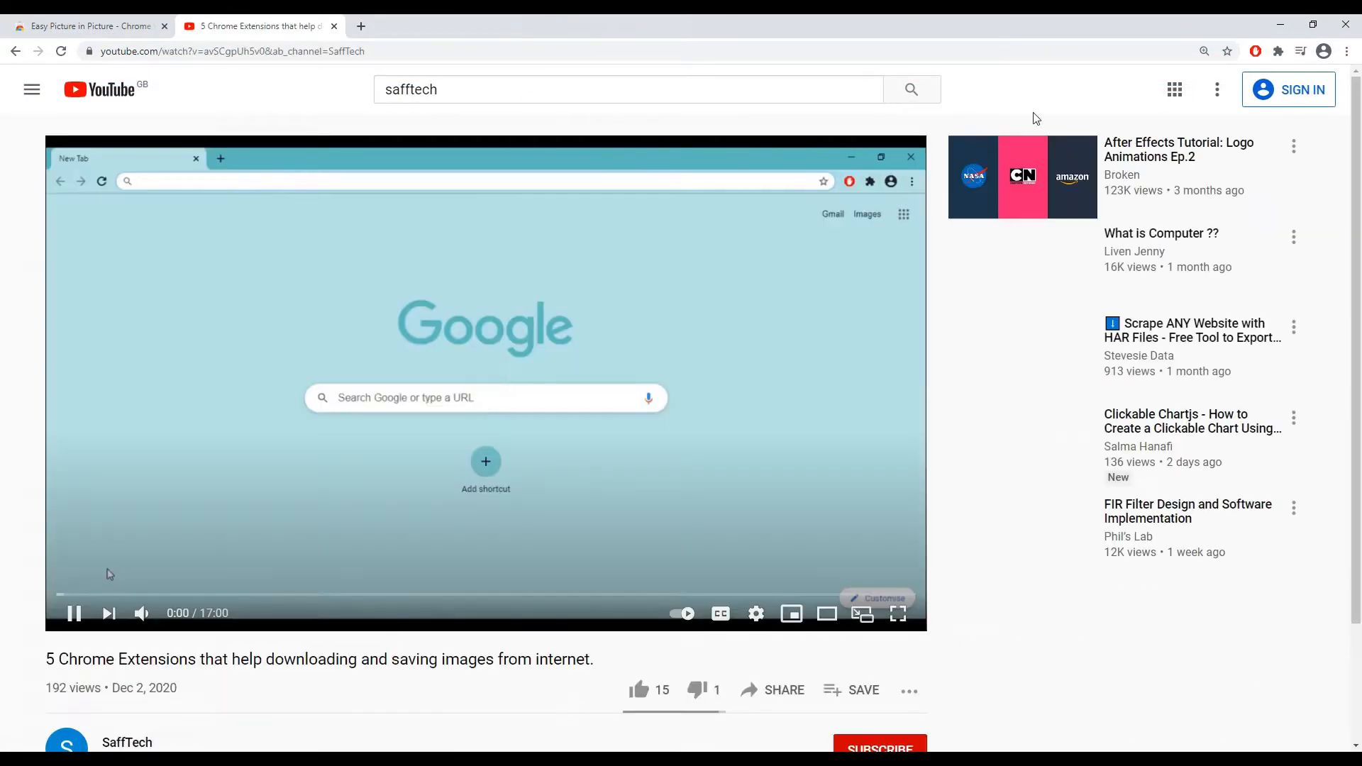 Picture-in-Picture extension in use, Best 5 Youtube Chrome Extensions