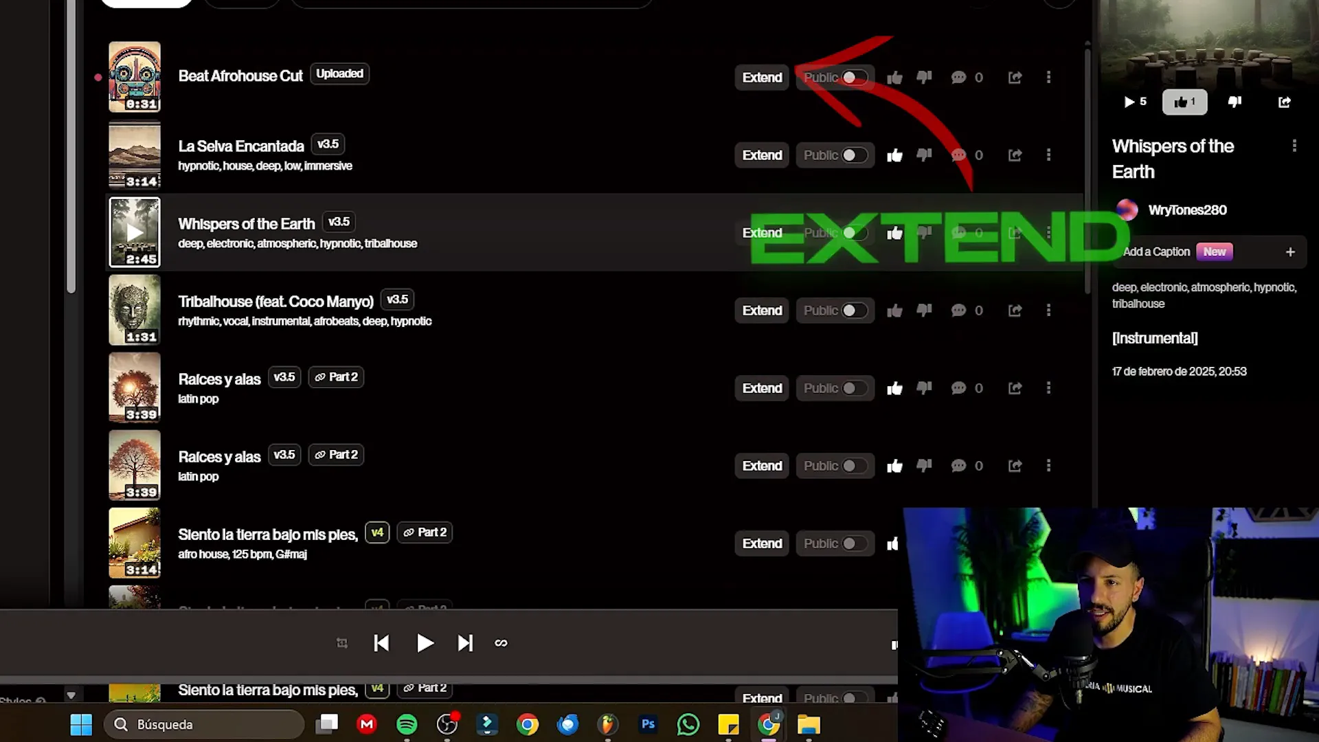 Configuración para extensión de vocal en Suo