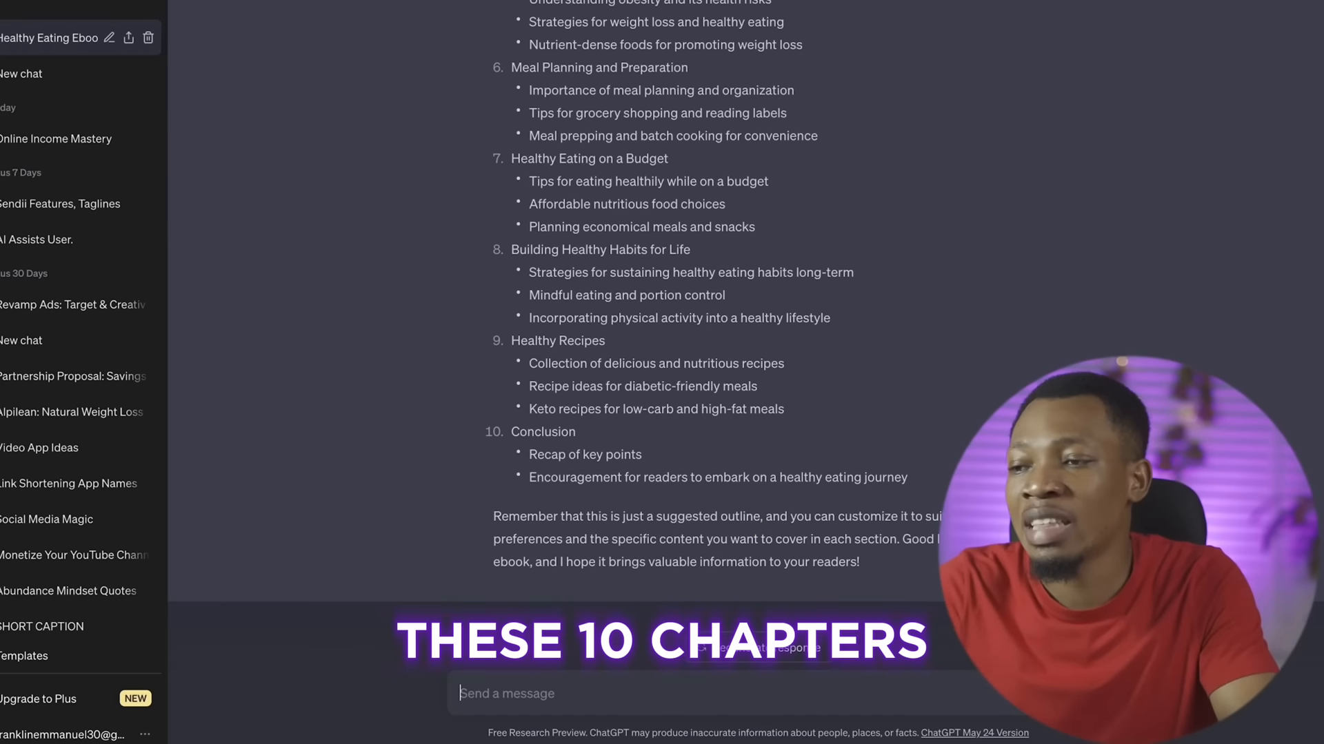 Using ChatGPT to write an ebook