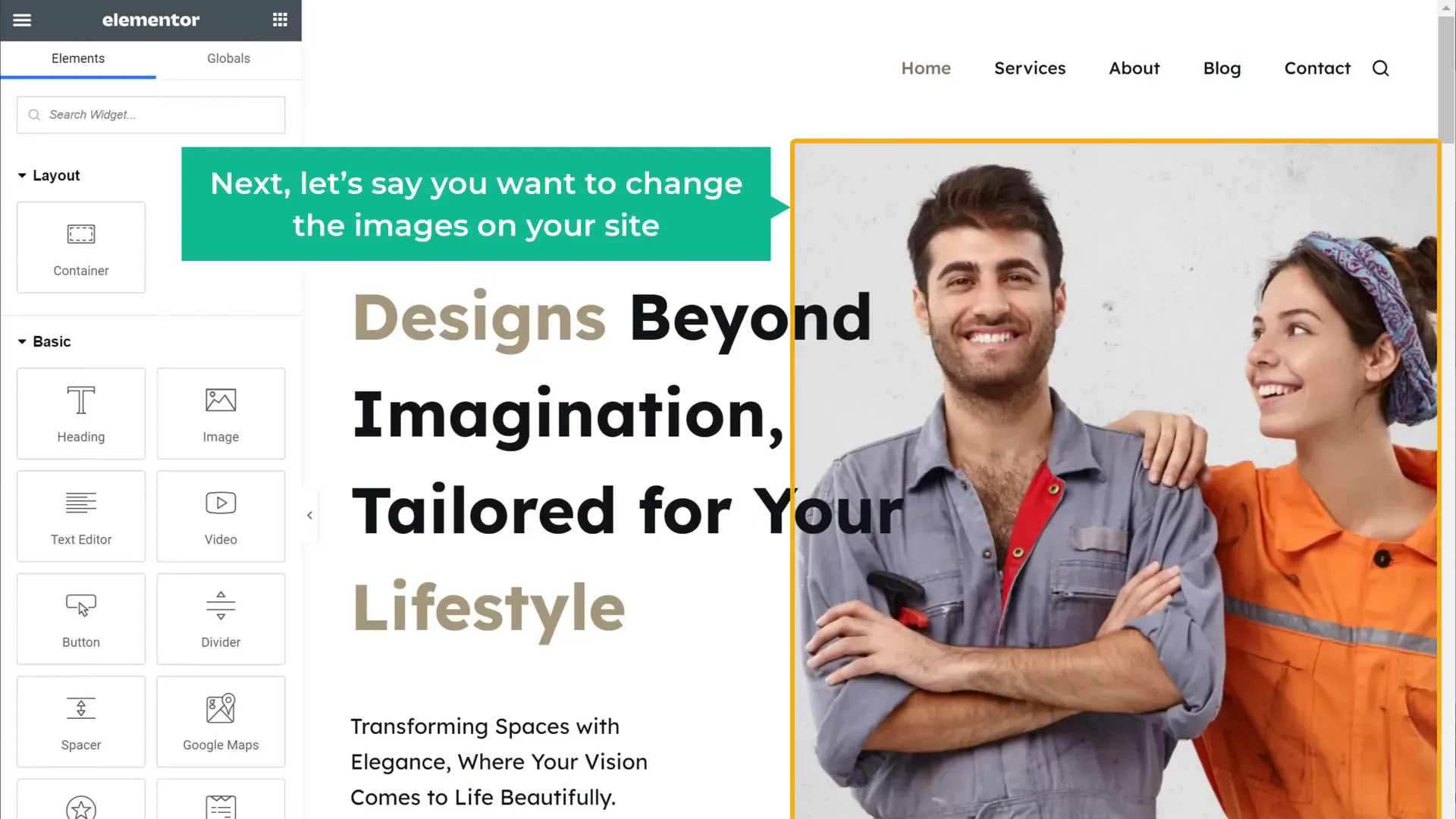 Create a Business Website Using AI: A Comprehensive Guide 9 Changing images on your website