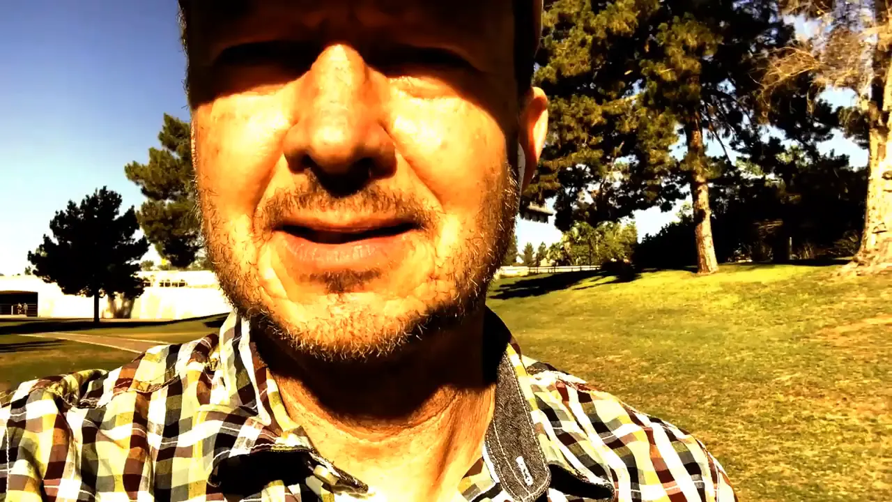 Bradley walking and recording his thoughts