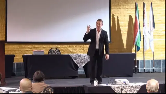 Mark Brown captivating audience