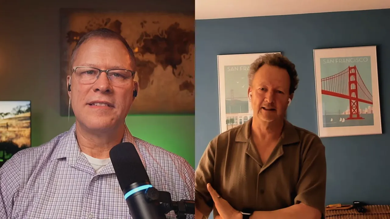 Bradley Charbonneau speaking on a podcast about helping others and meaning