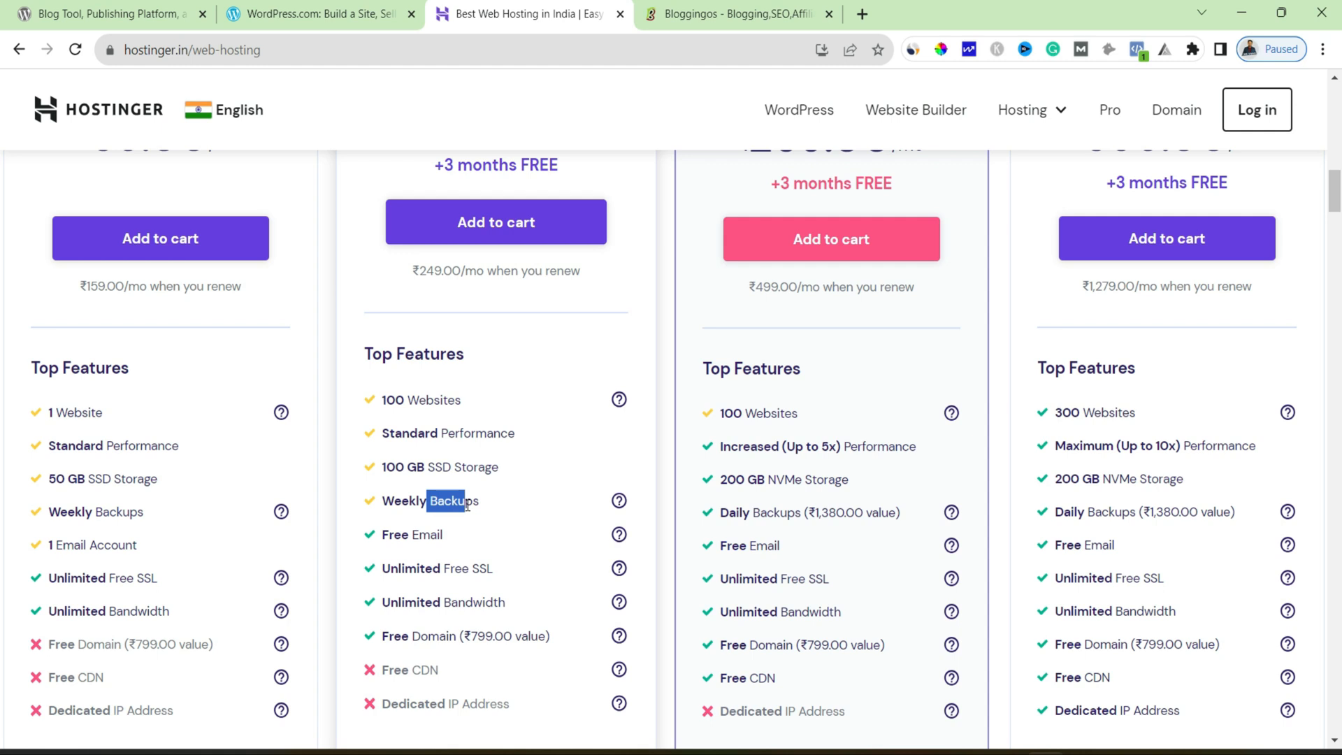 Purchasing Hosting