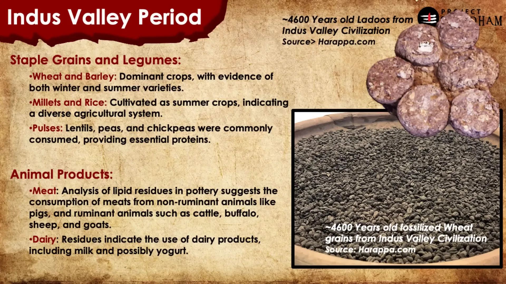 Fossilized ladoos and lentils from the Indus Valley