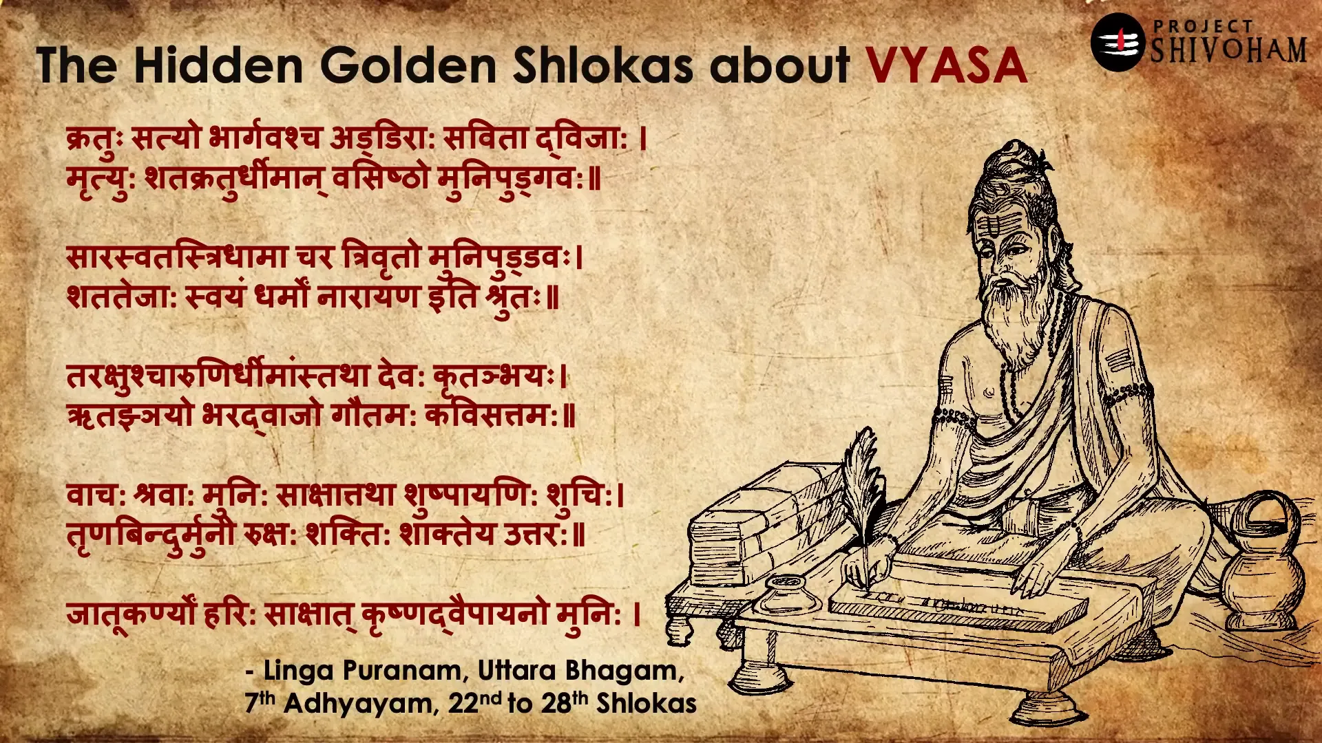 The twenty-eight Vyasa Maharshis