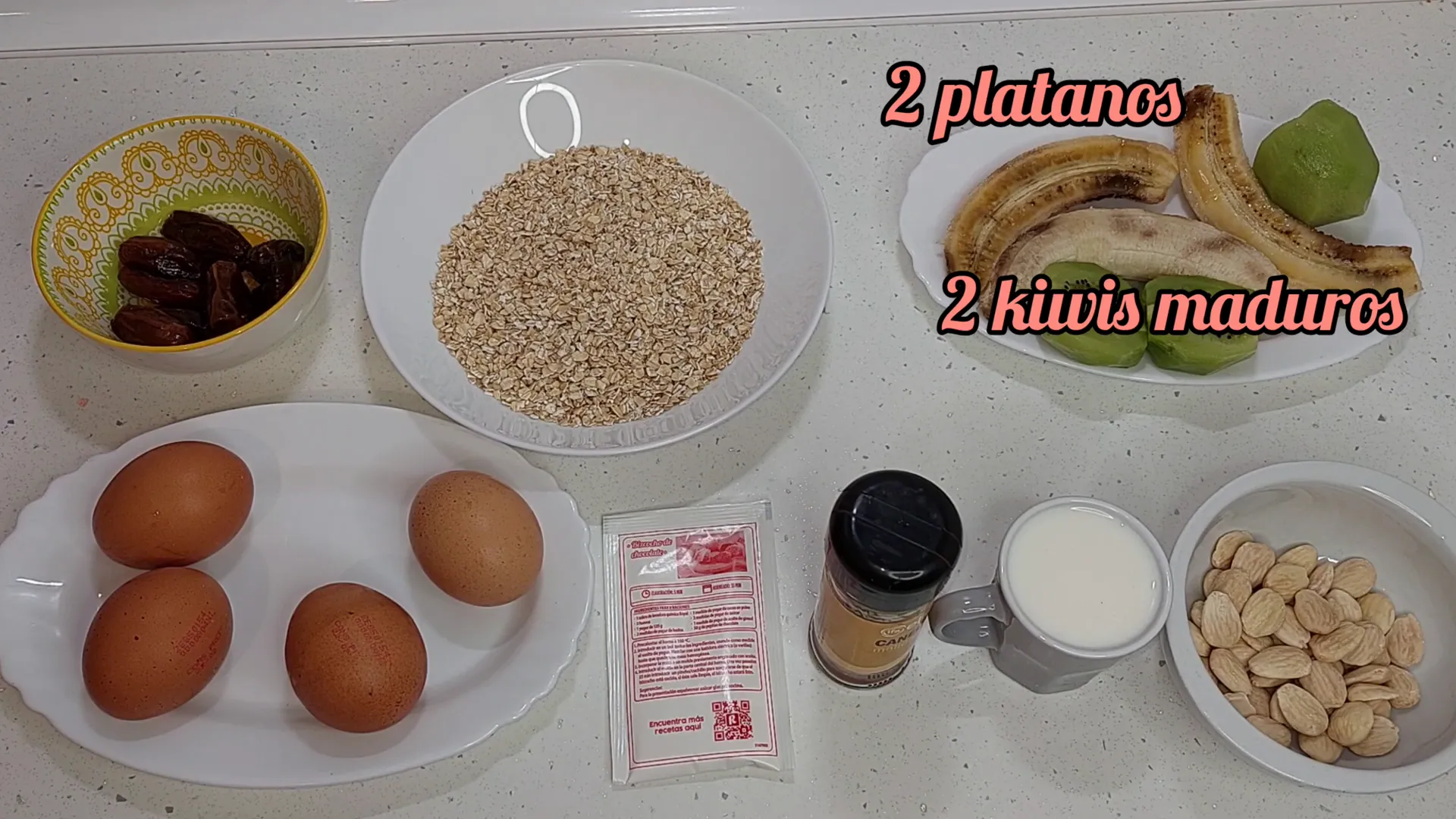 Ingredientes del bizcocho de plátano