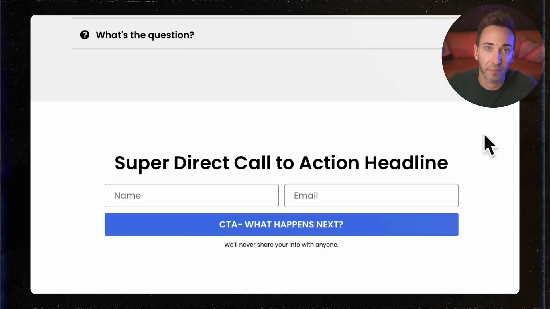 Zusätzliche CTAs auf einer Landing Page