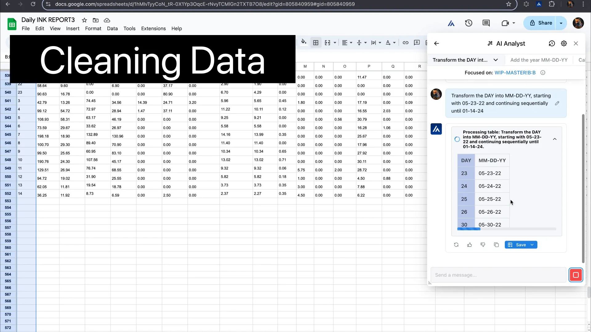 Data cleaning is required for AI processing