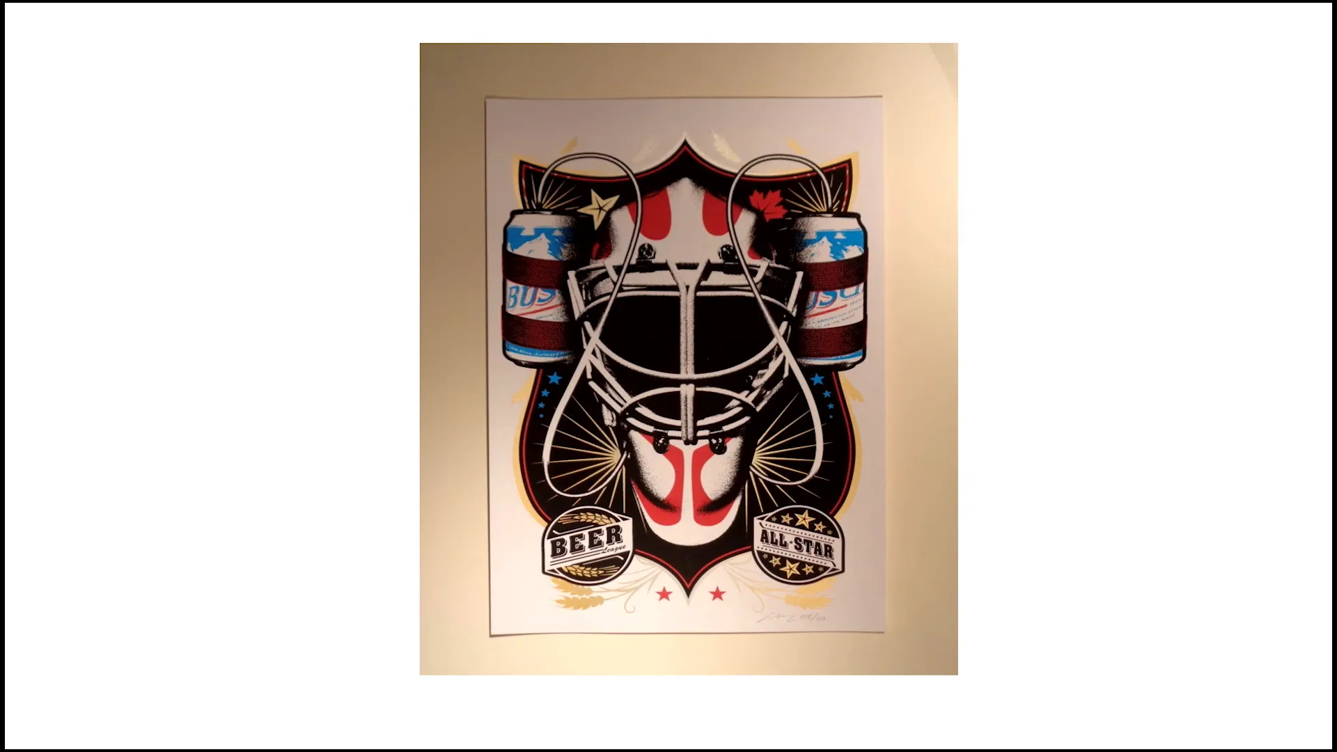 Beer League All Stars hockey-themed poster