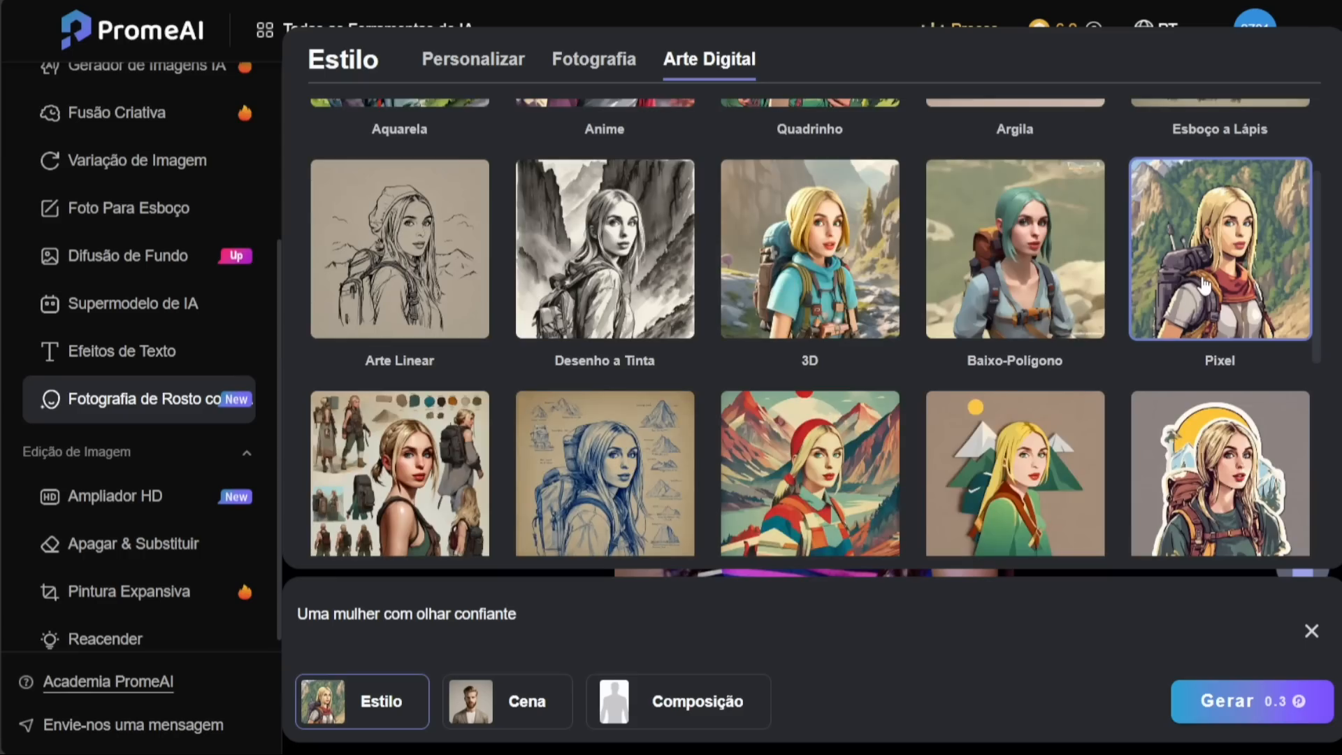 PROME AI: A Plataforma de Inteligência Artificial que Faz Tudo 10 Exemplo de mistura de fotografia com estilo artístico