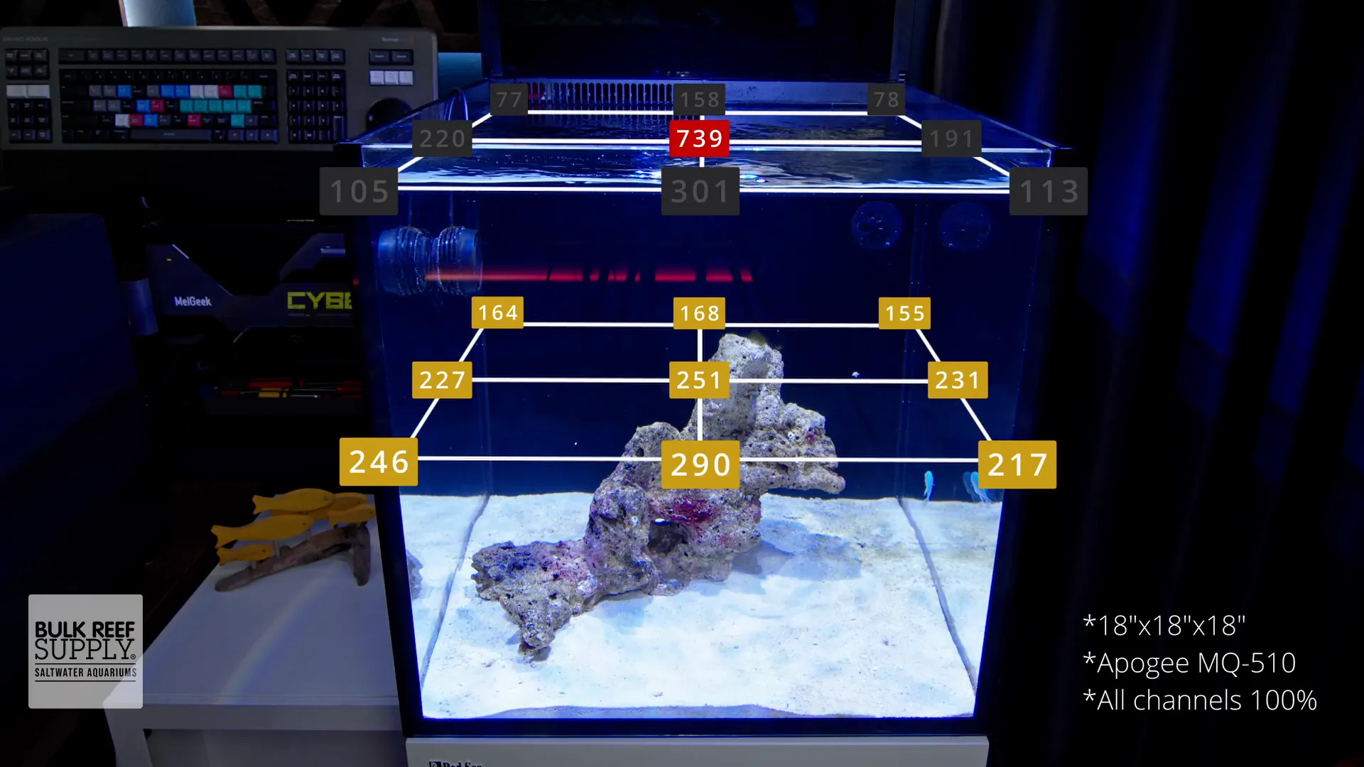 PAR testing results showing even light spread
