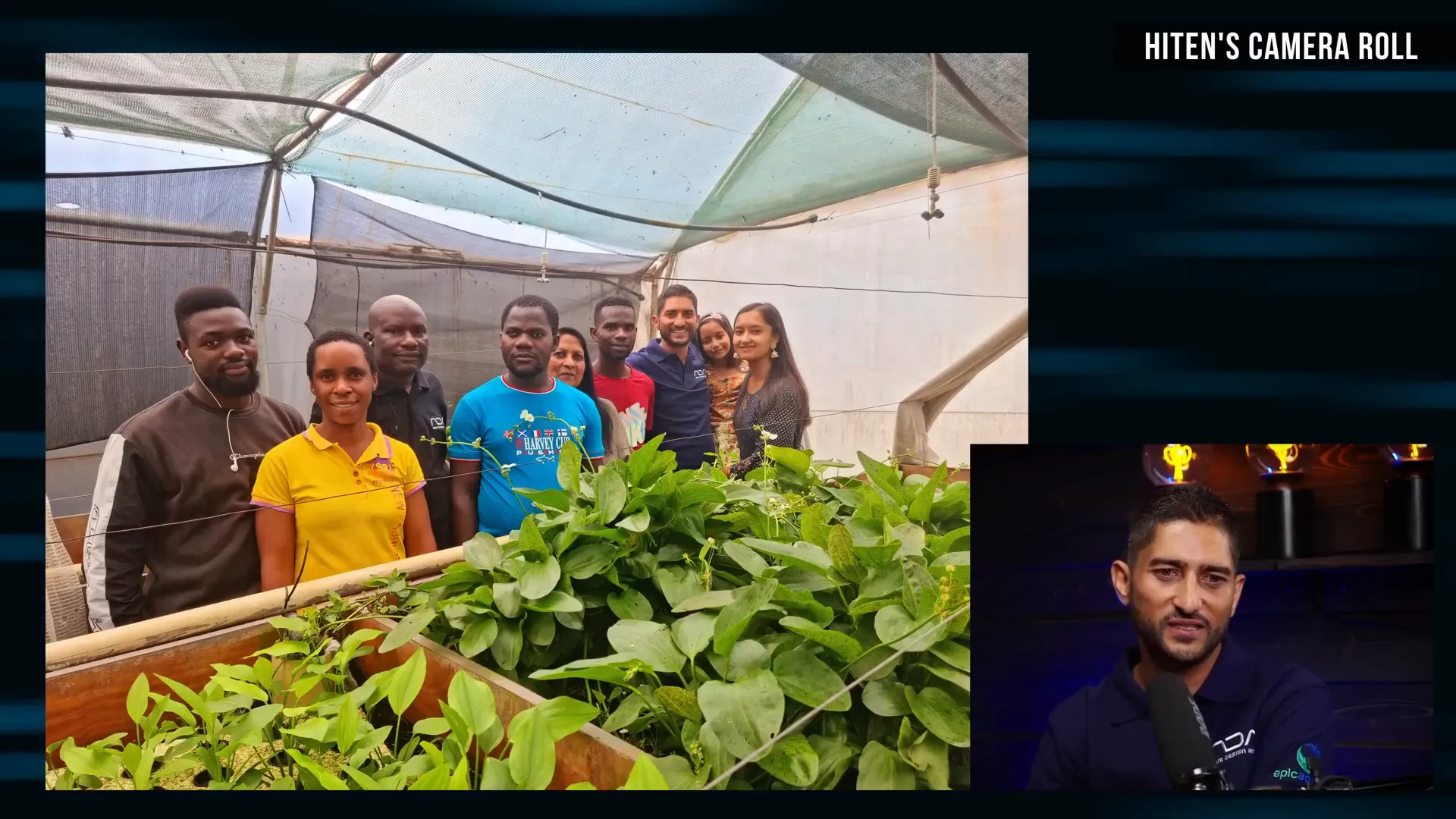 Epic Aquatics team photo in the greenhouse
