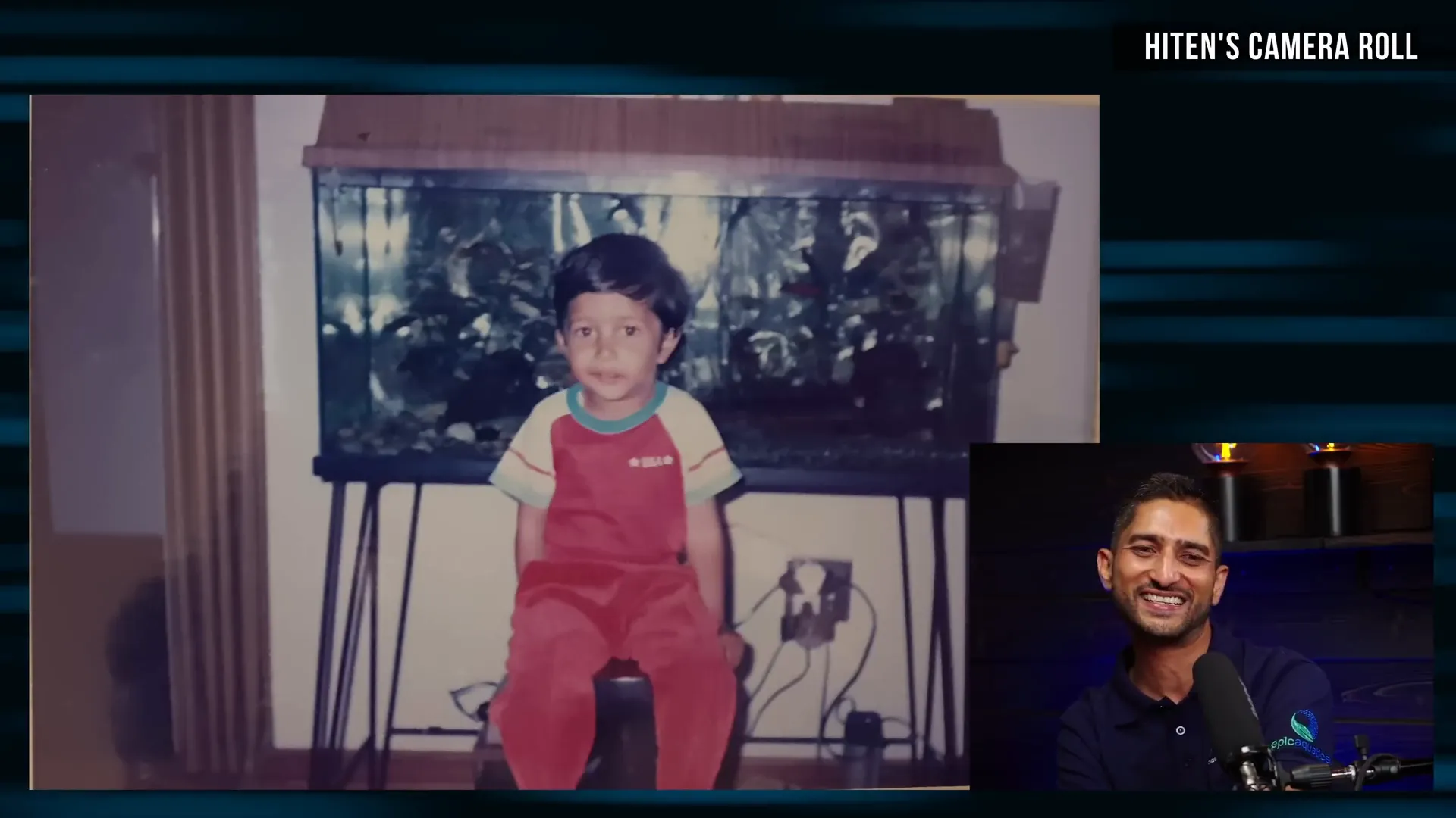 Young Hiten helping with aquarium maintenance
