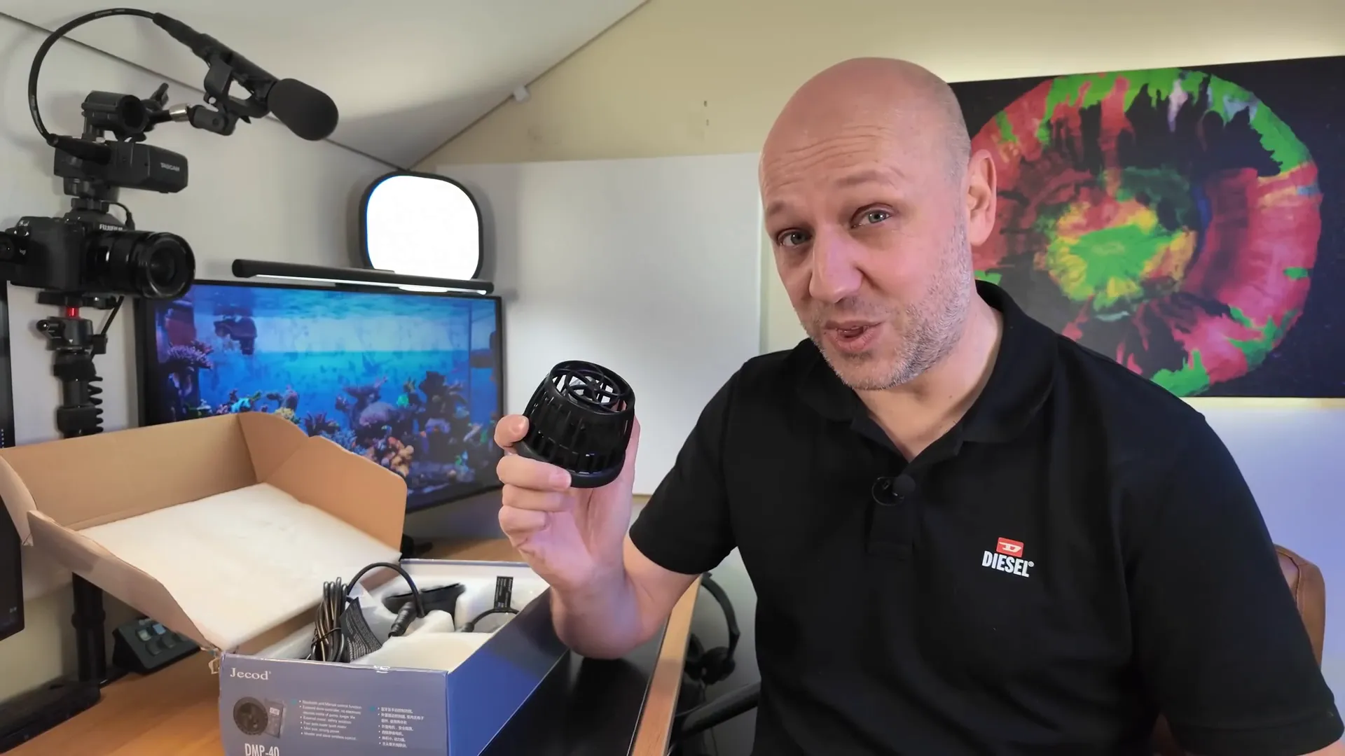 Jecod DMP-40 and Vortech MP-40 side by side for size comparison