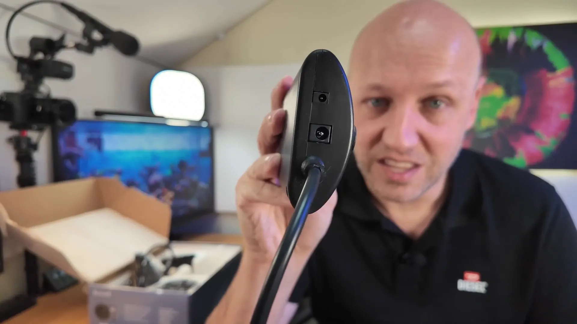 Control box underside showing limited connectivity options