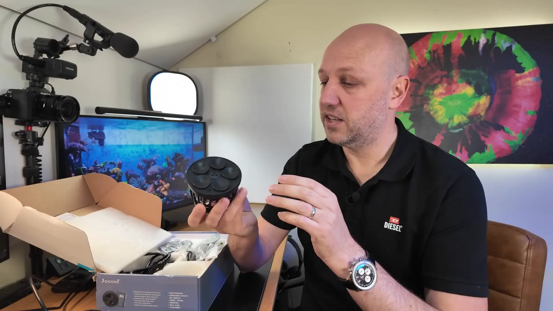 Jecod DMP-40 wet side with suction cups attached