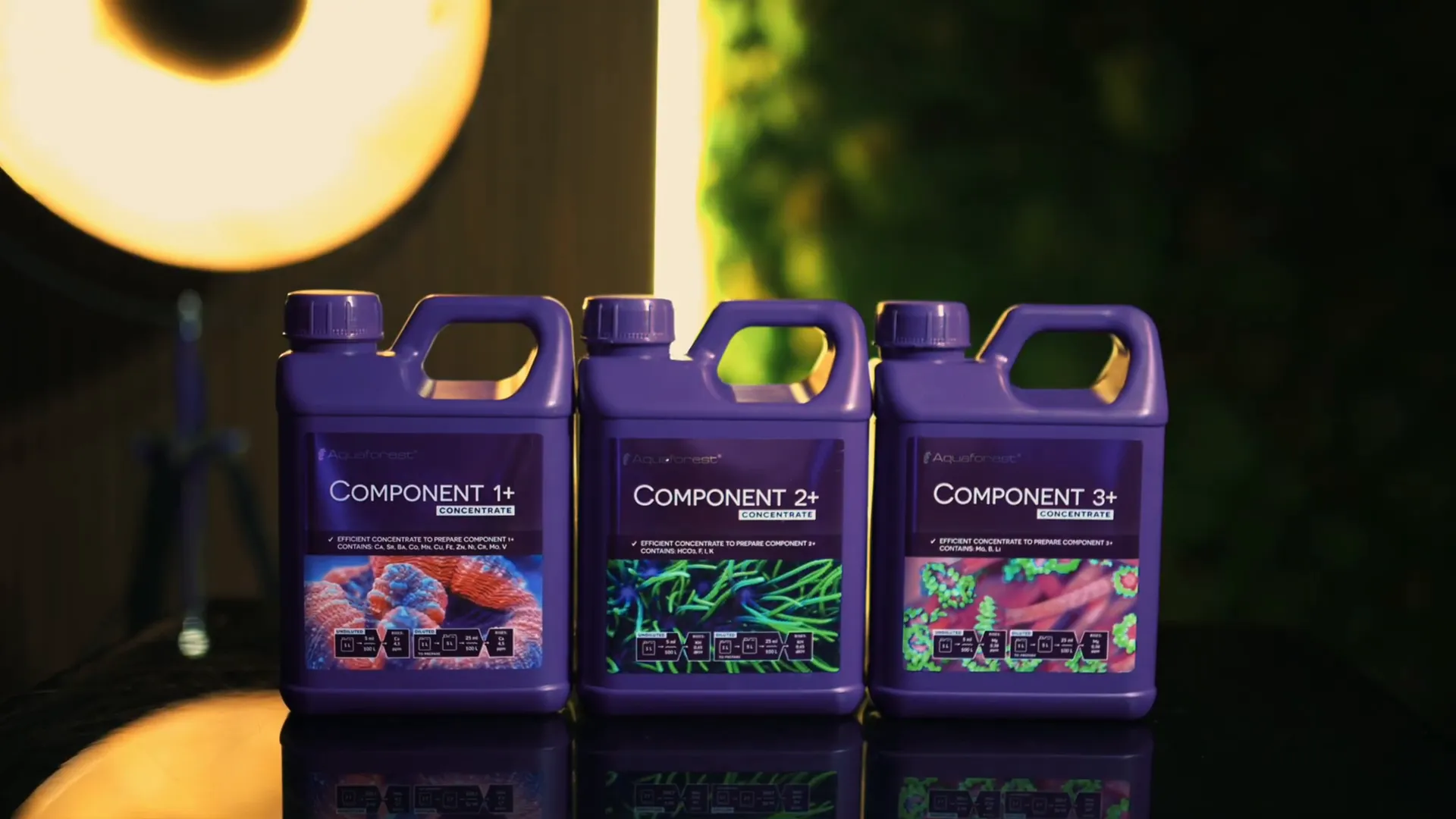 Aquaforest Component 1 2 3 concentrate bottles