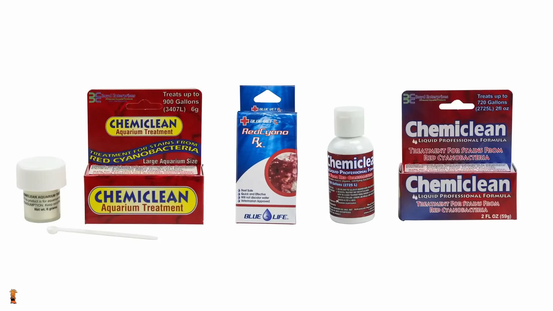 Bottle of Chemiclean red slime remover for reef tanks