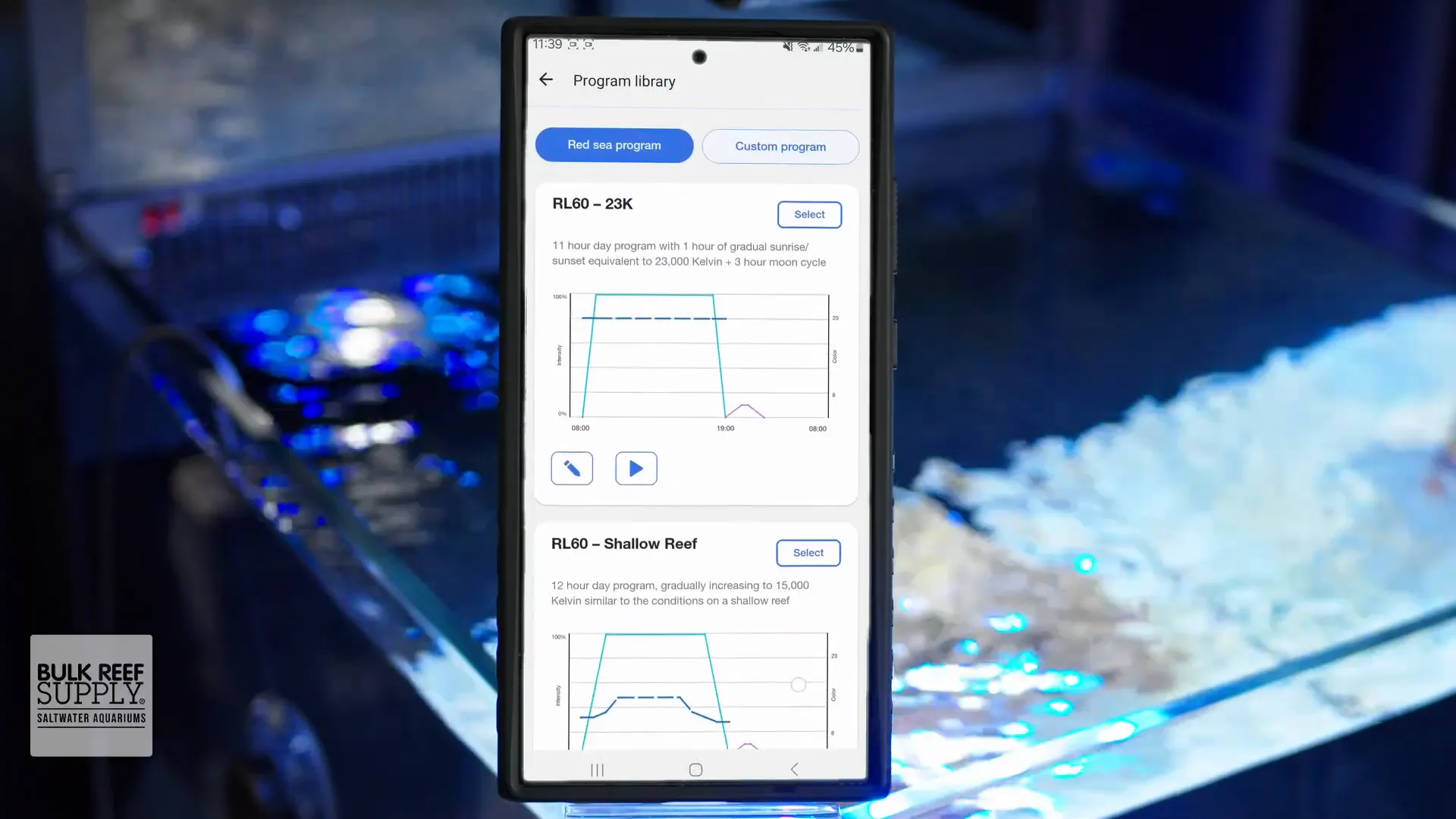 ReefBeat app scheduling and exposure rating