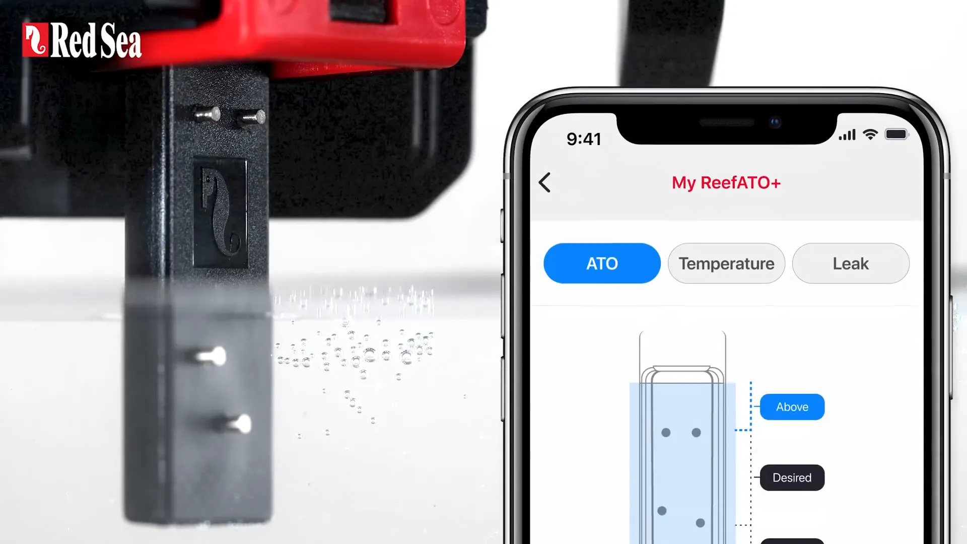 Diagram showing probe functionality and water levels